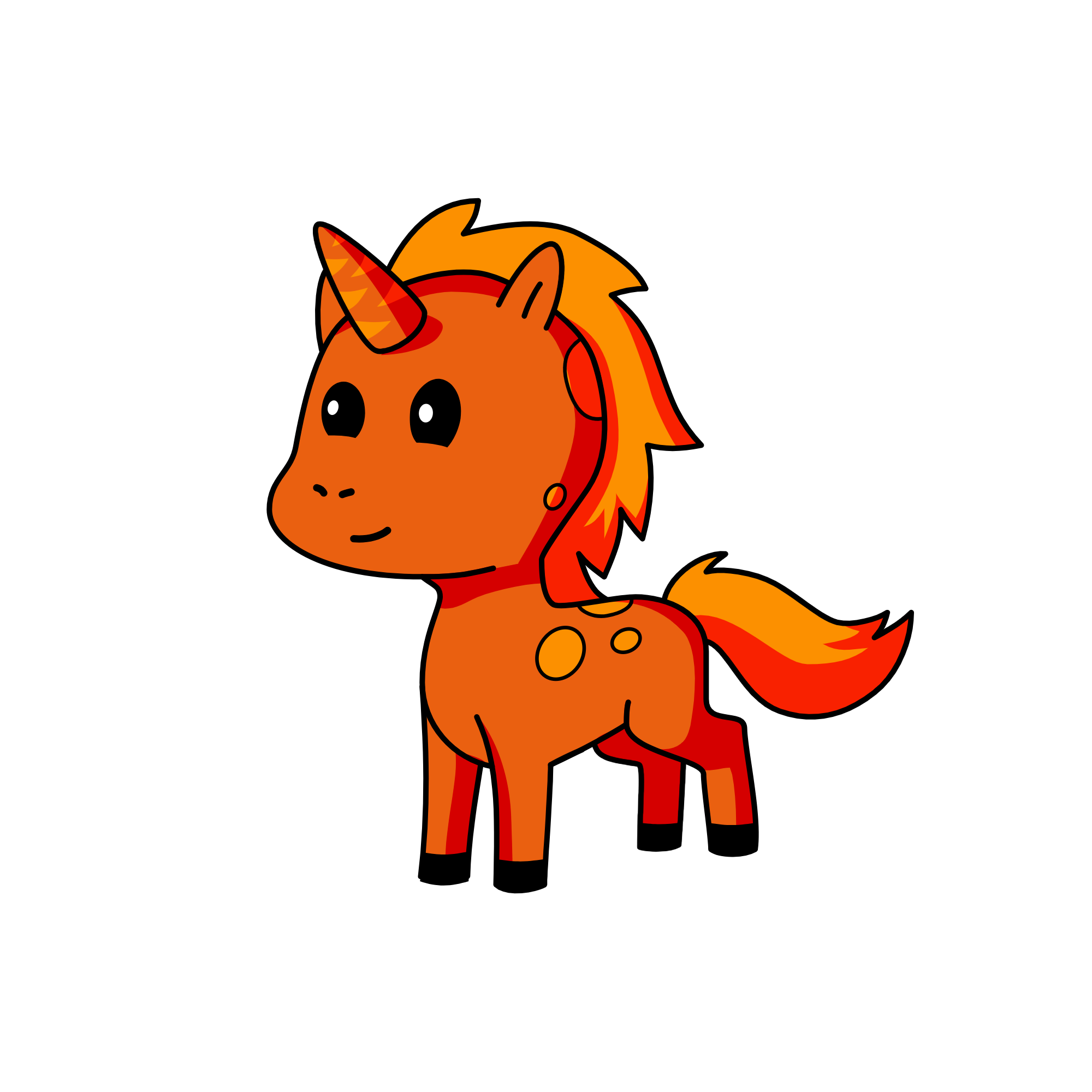 Orange, the unicorn