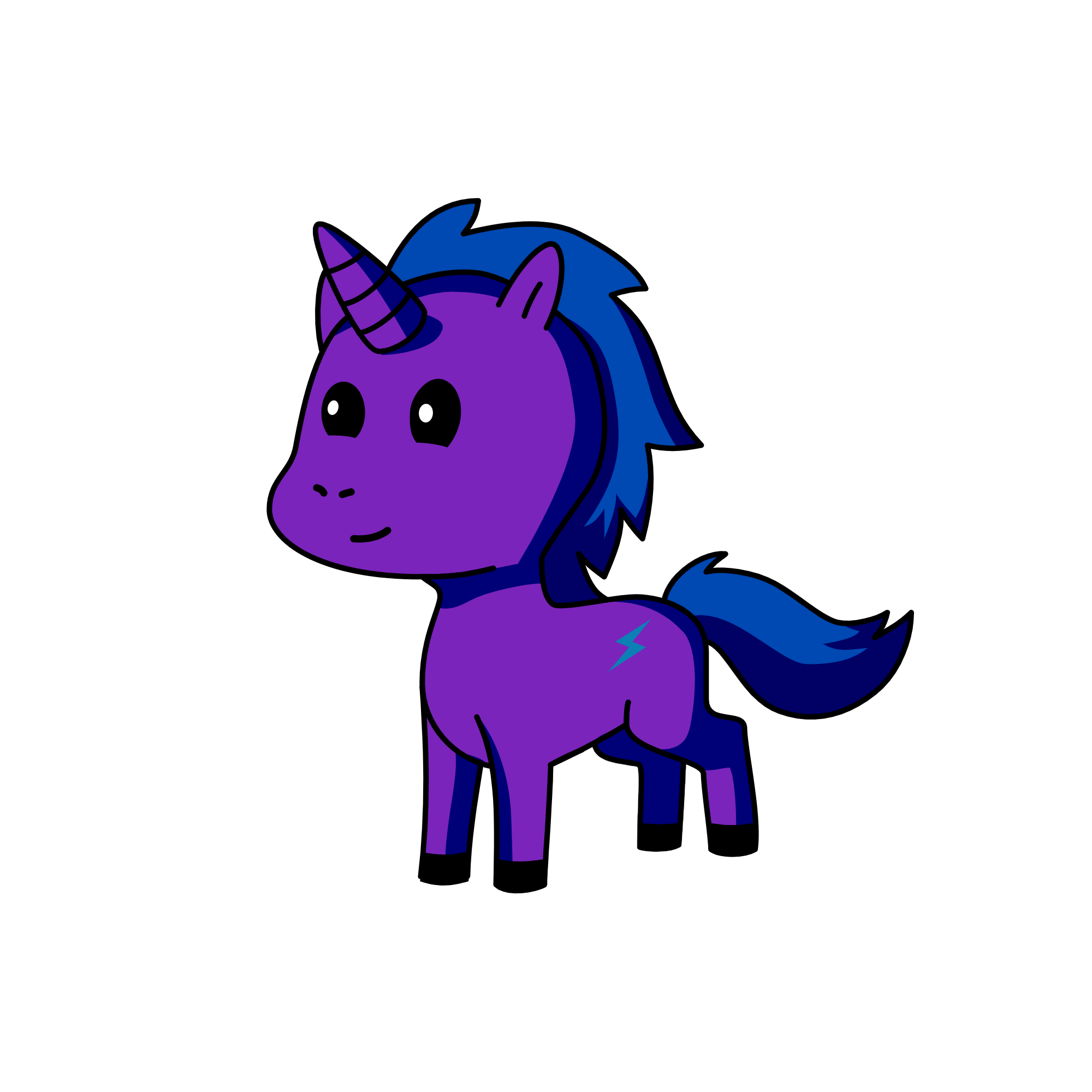 Purple, the unicorn
