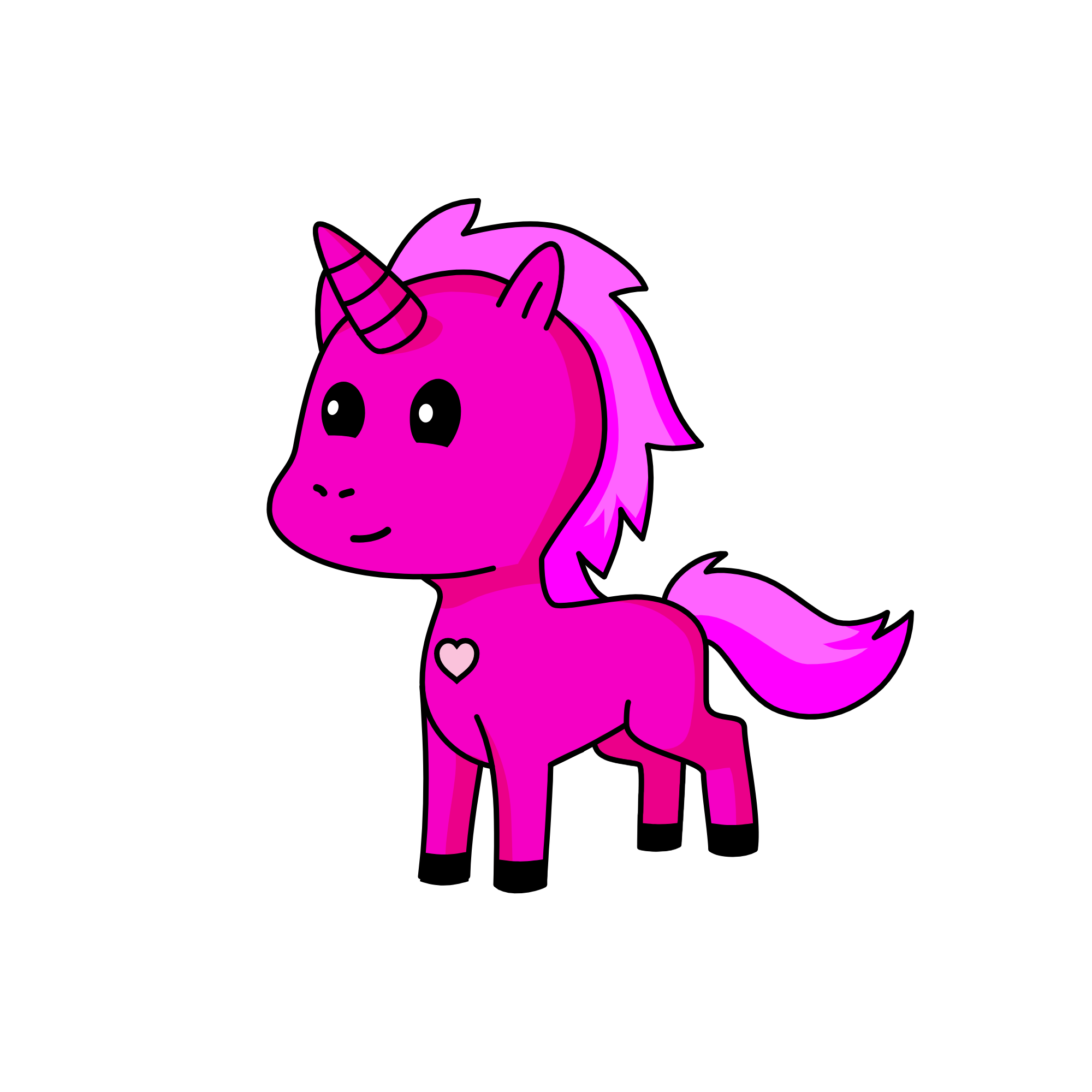 Pink, the unicorn