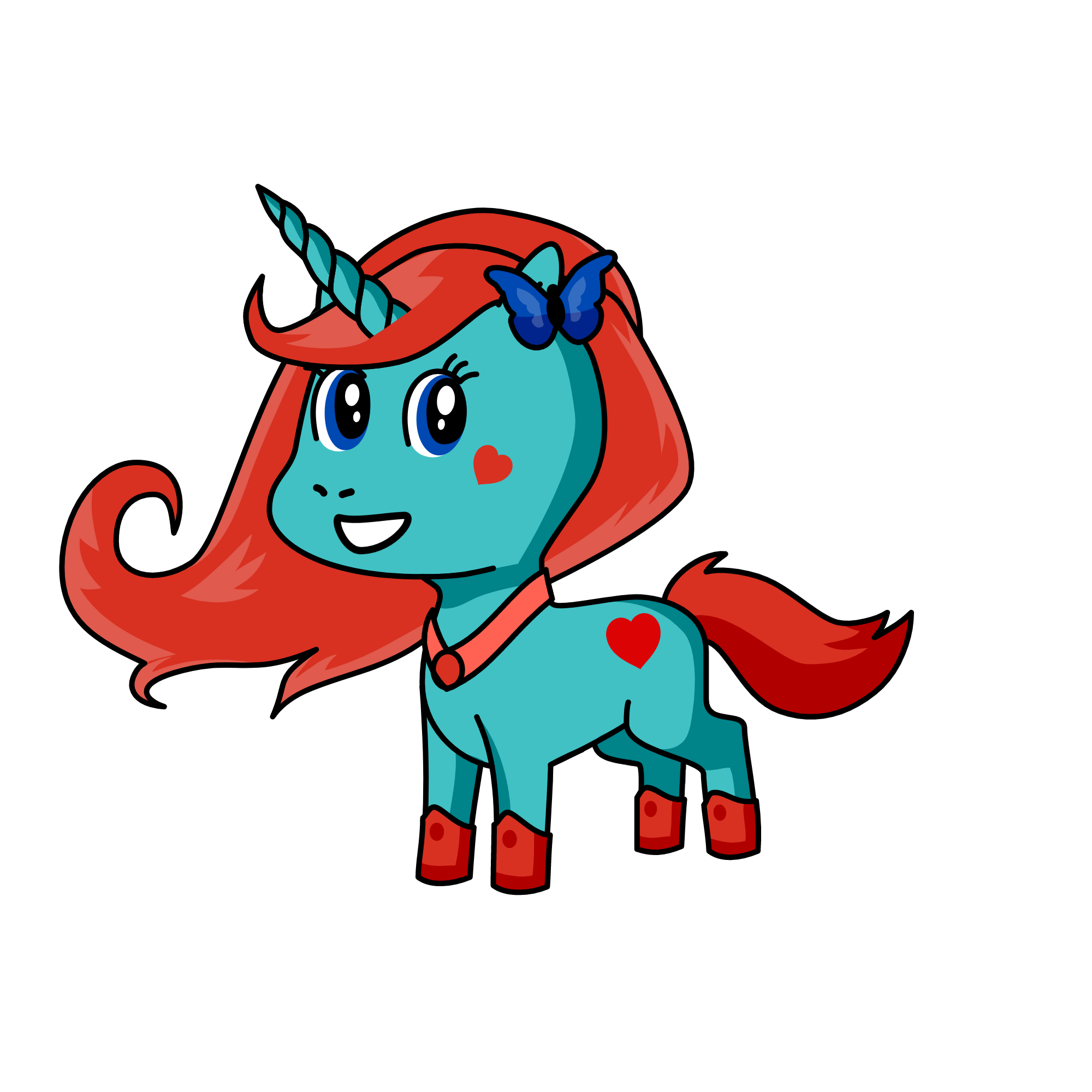 princess butterfly, the unicorn