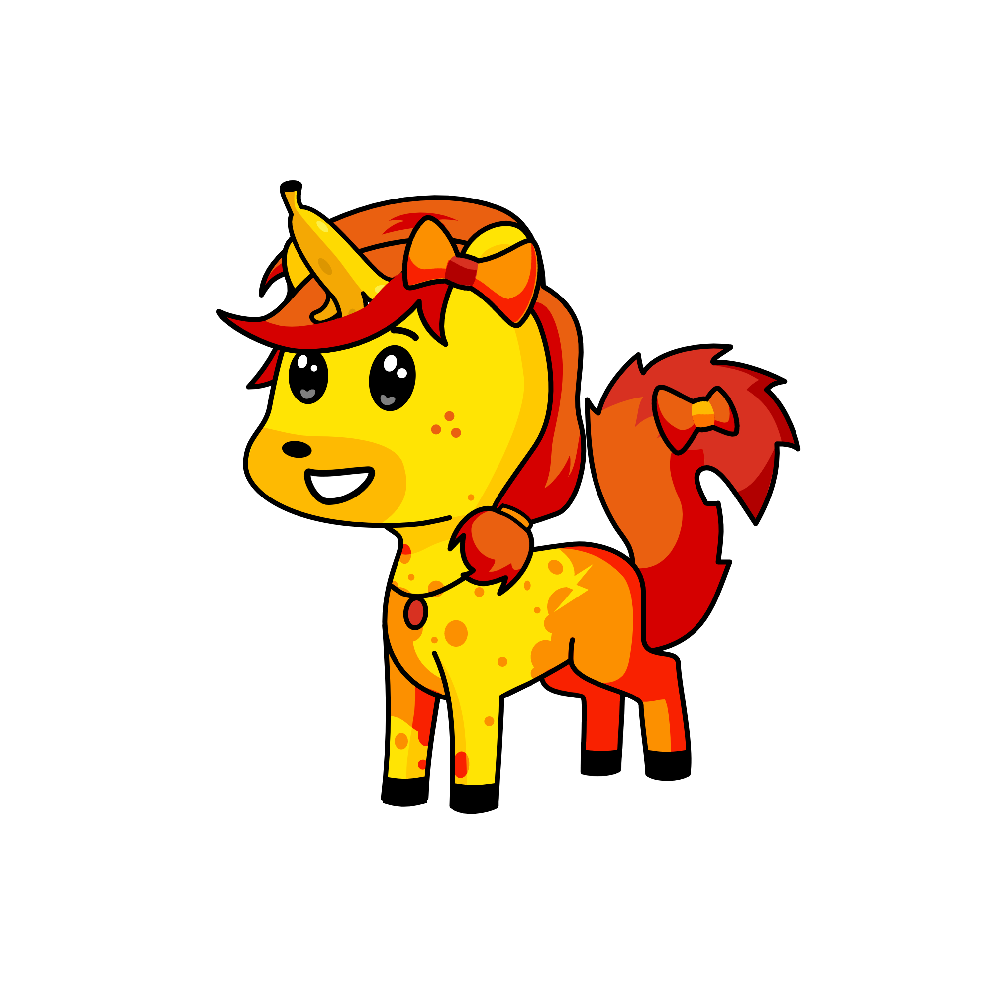 Fruity orange, the unicorn