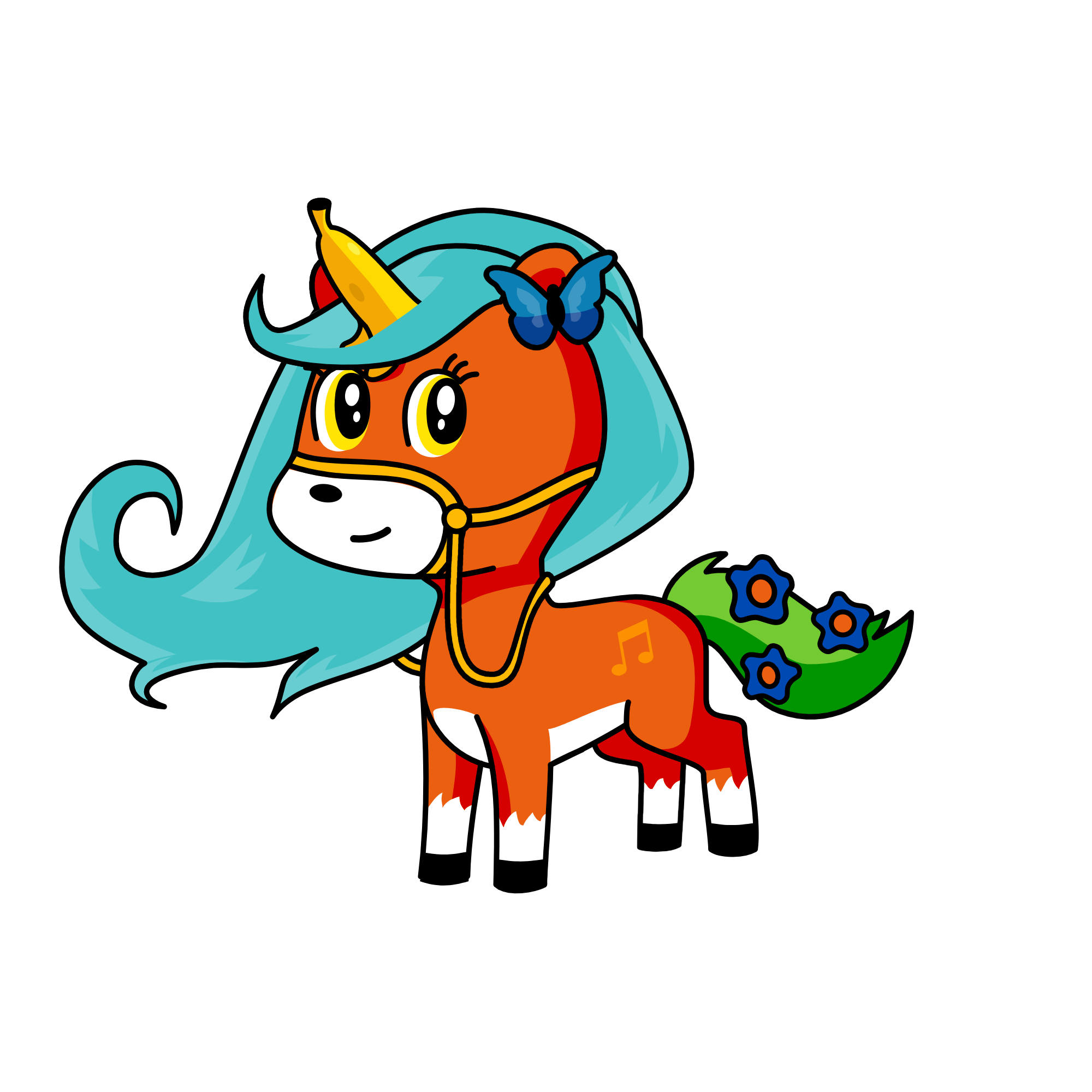:) :D :|, the unicorn