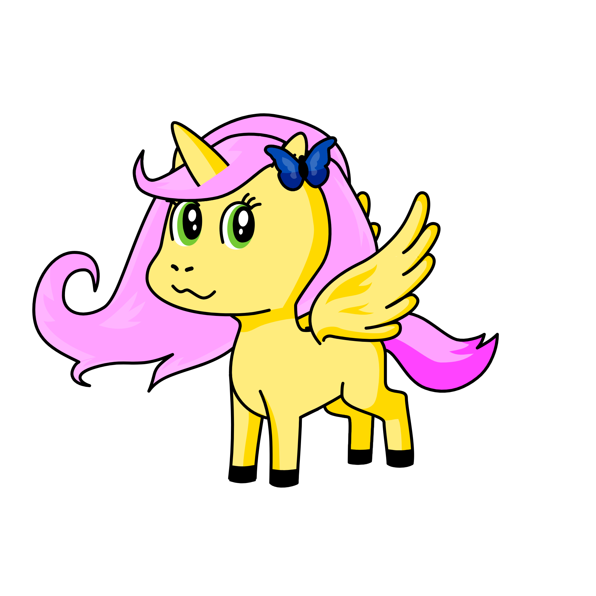 fluttershy, the unicorn