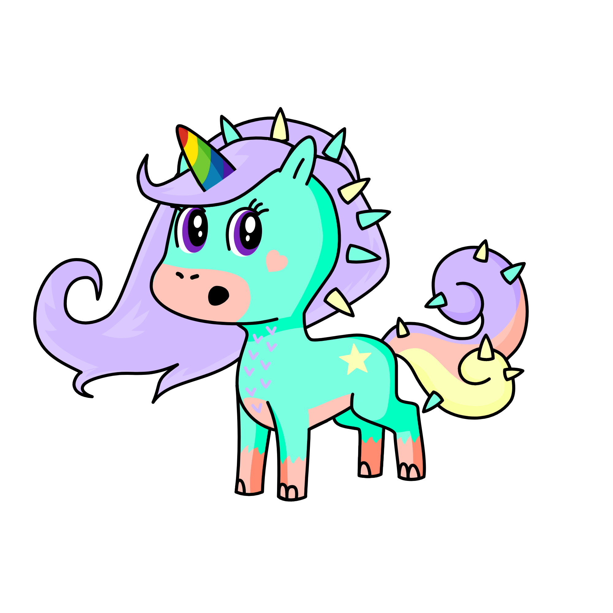 Pastel Newbie, the unicorn