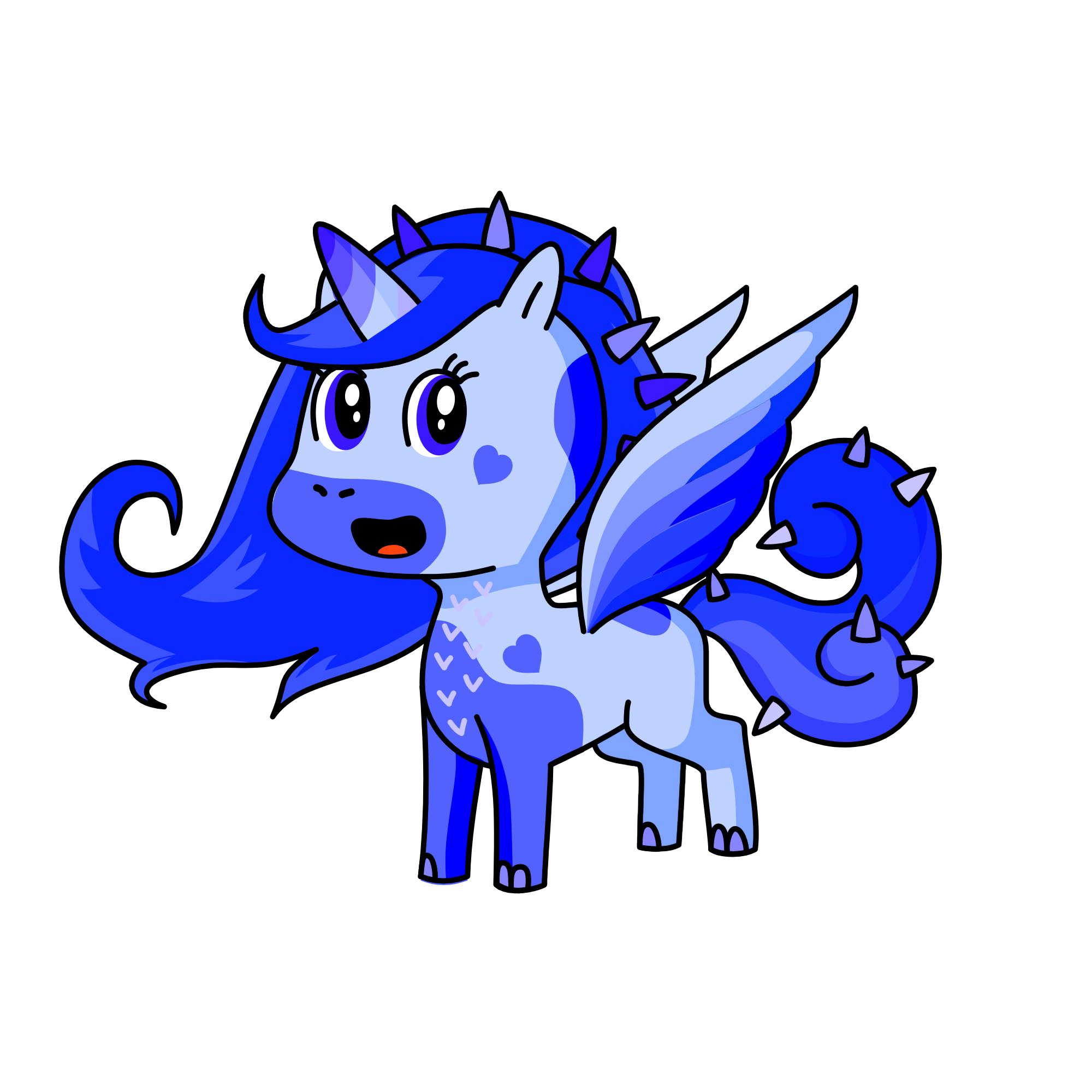 50 Shades Of Blue, the unicorn