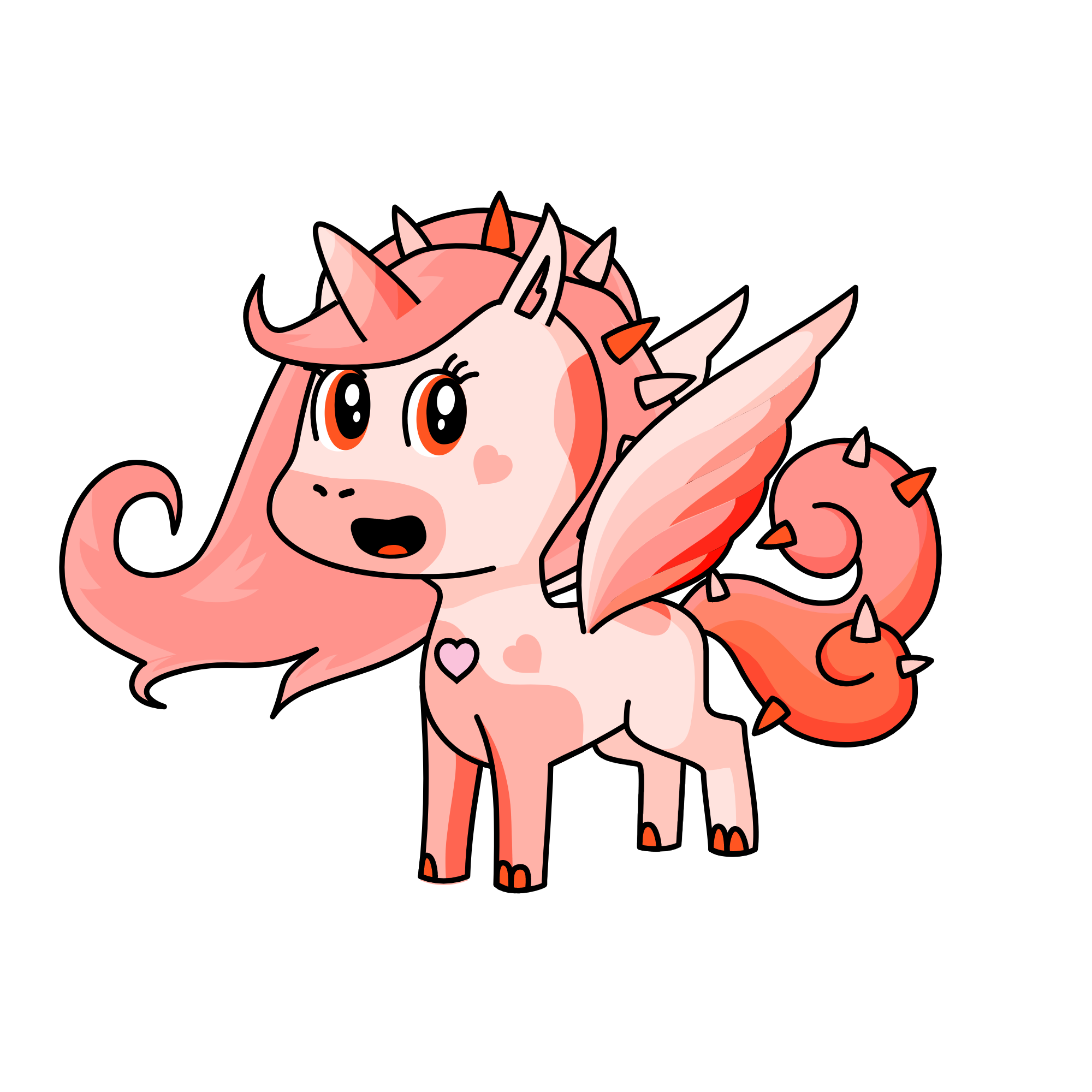 Miss Pink, the unicorn