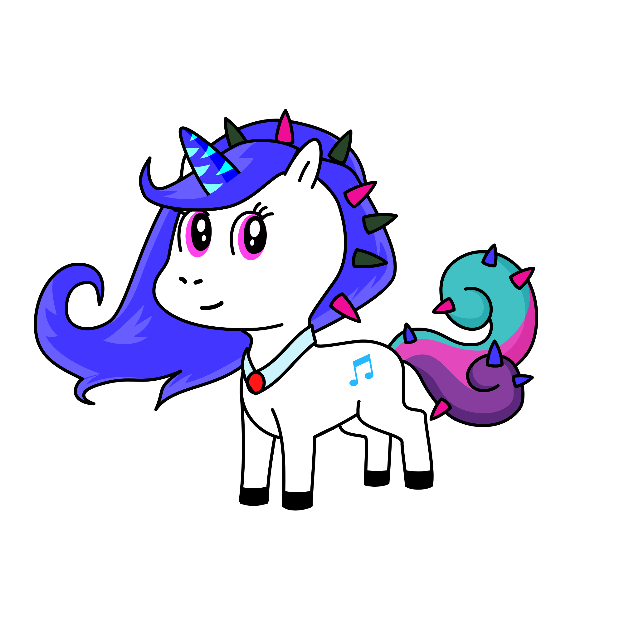 Indigo moon, the unicorn