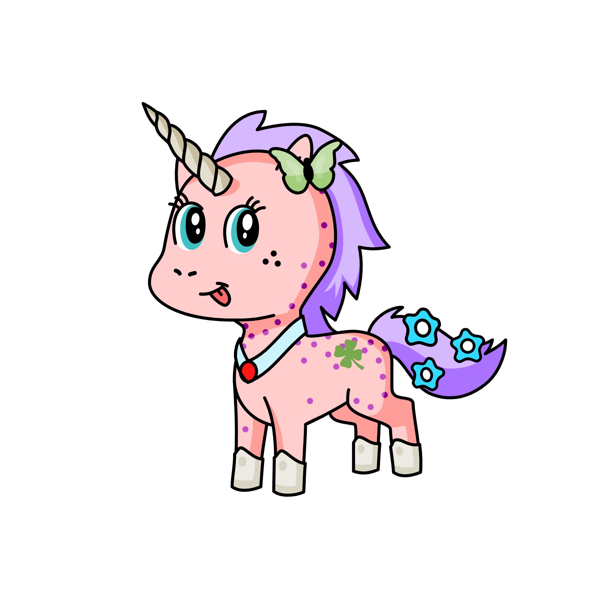 riting, the unicorn