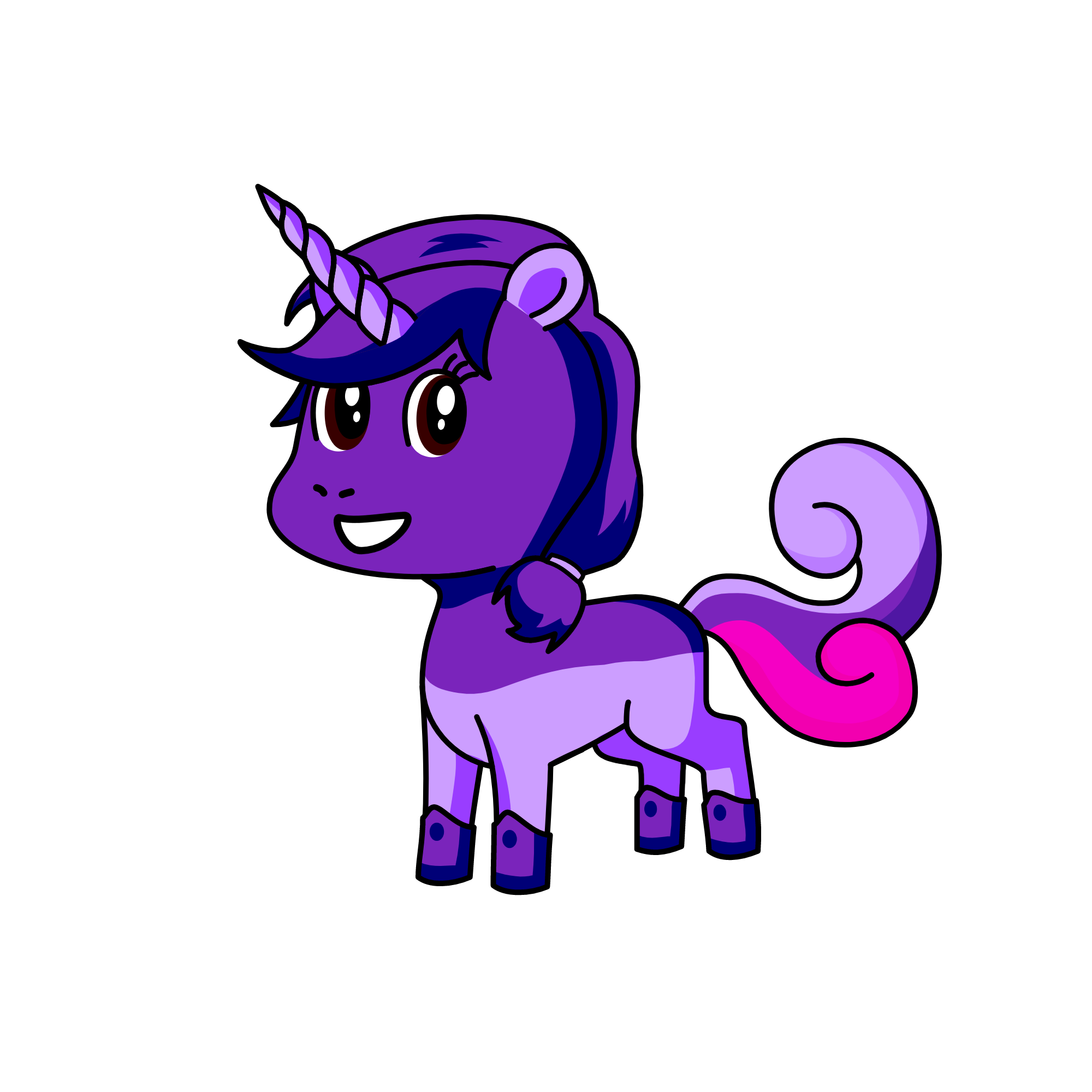 pony, the unicorn