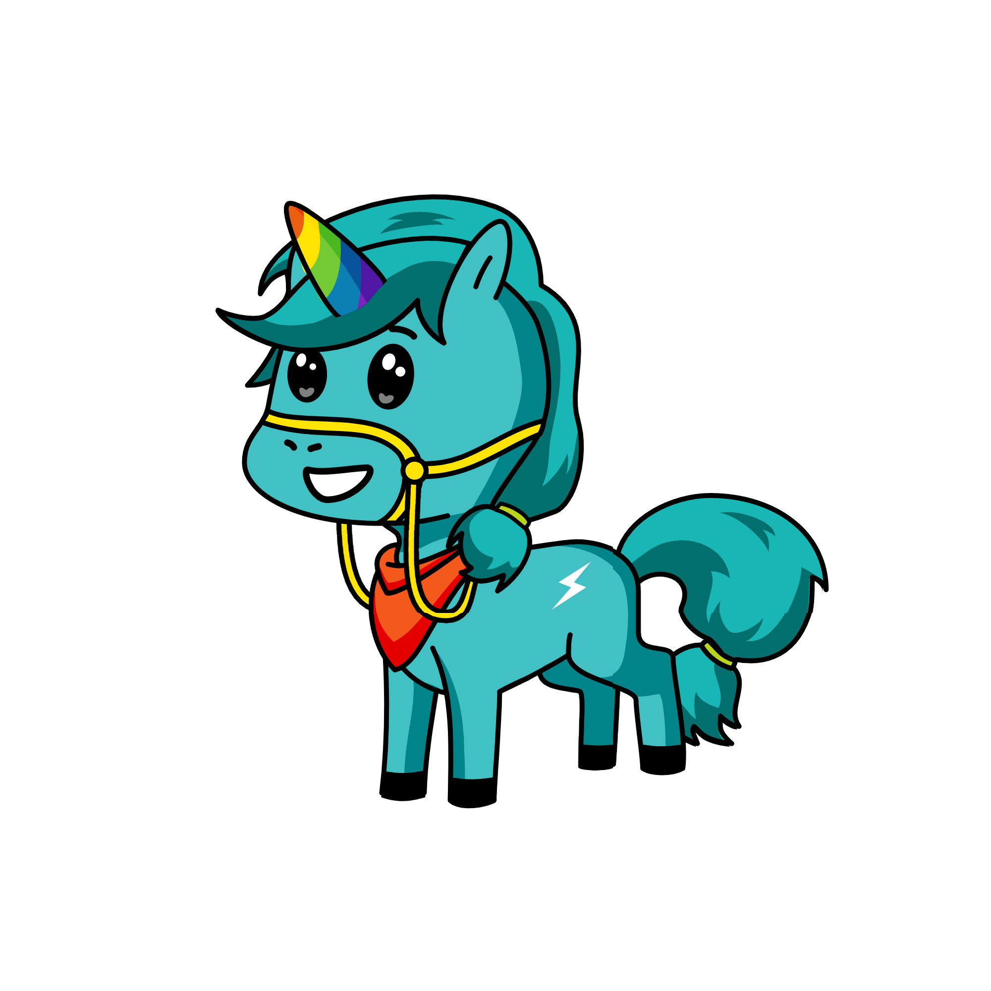 RAINBOW DASH, the unicorn