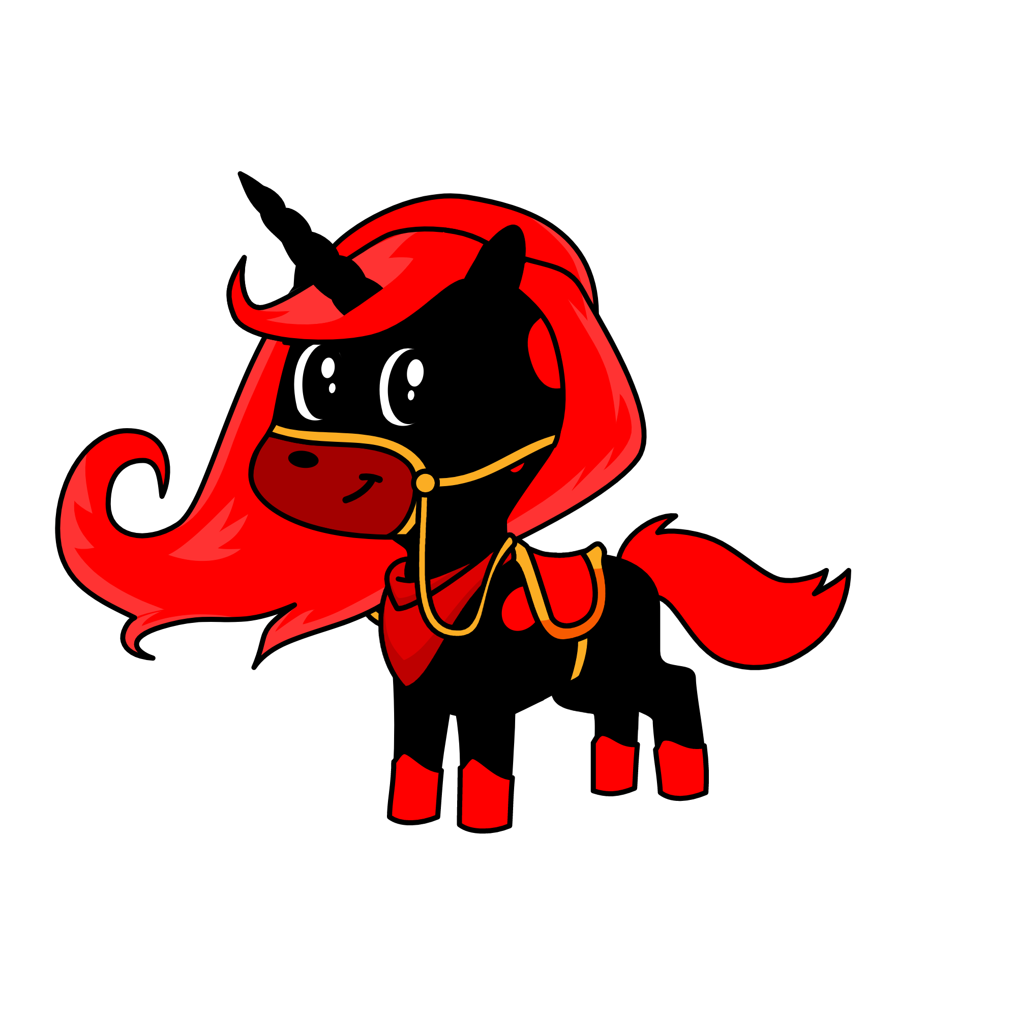 Flames, the unicorn