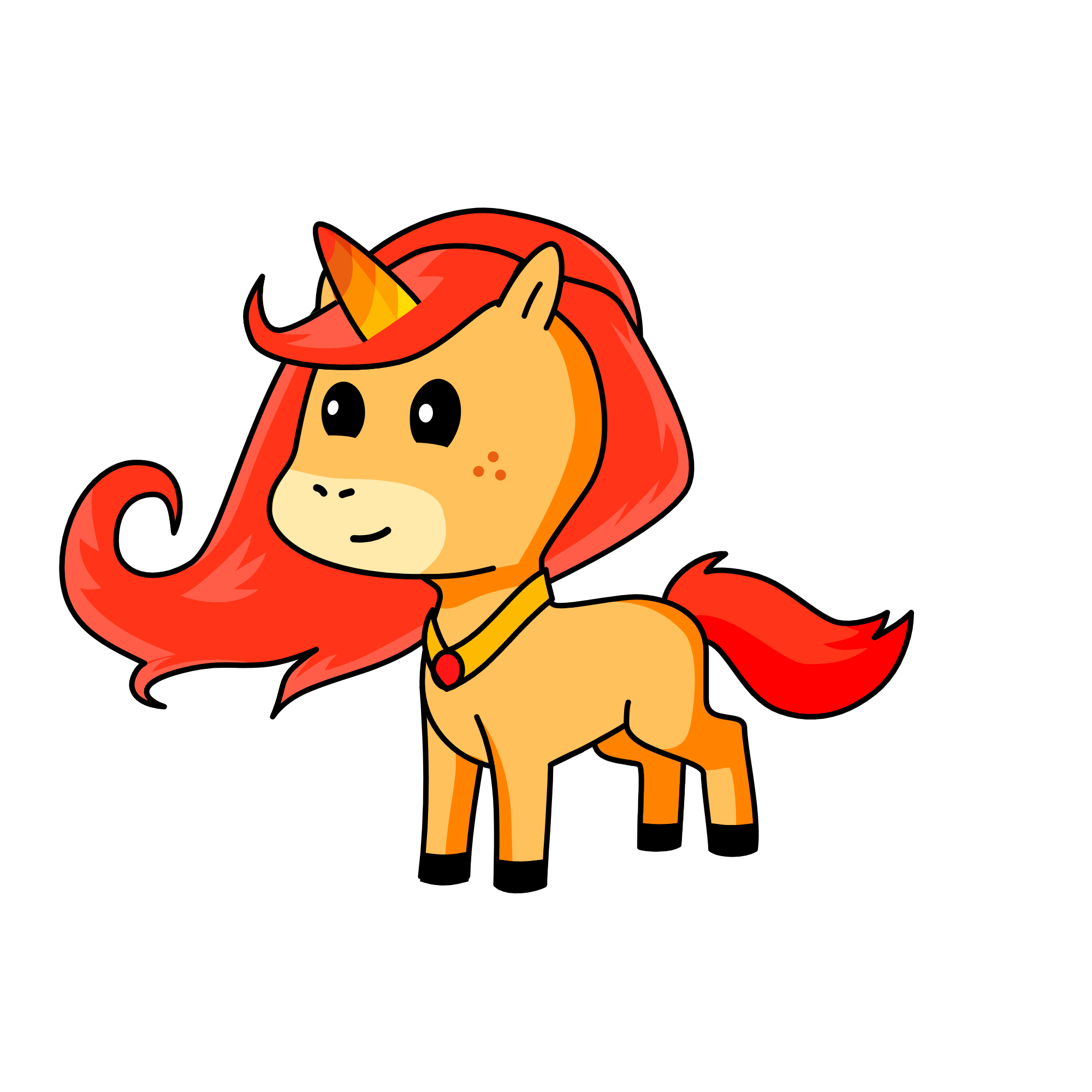 Firey, the unicorn