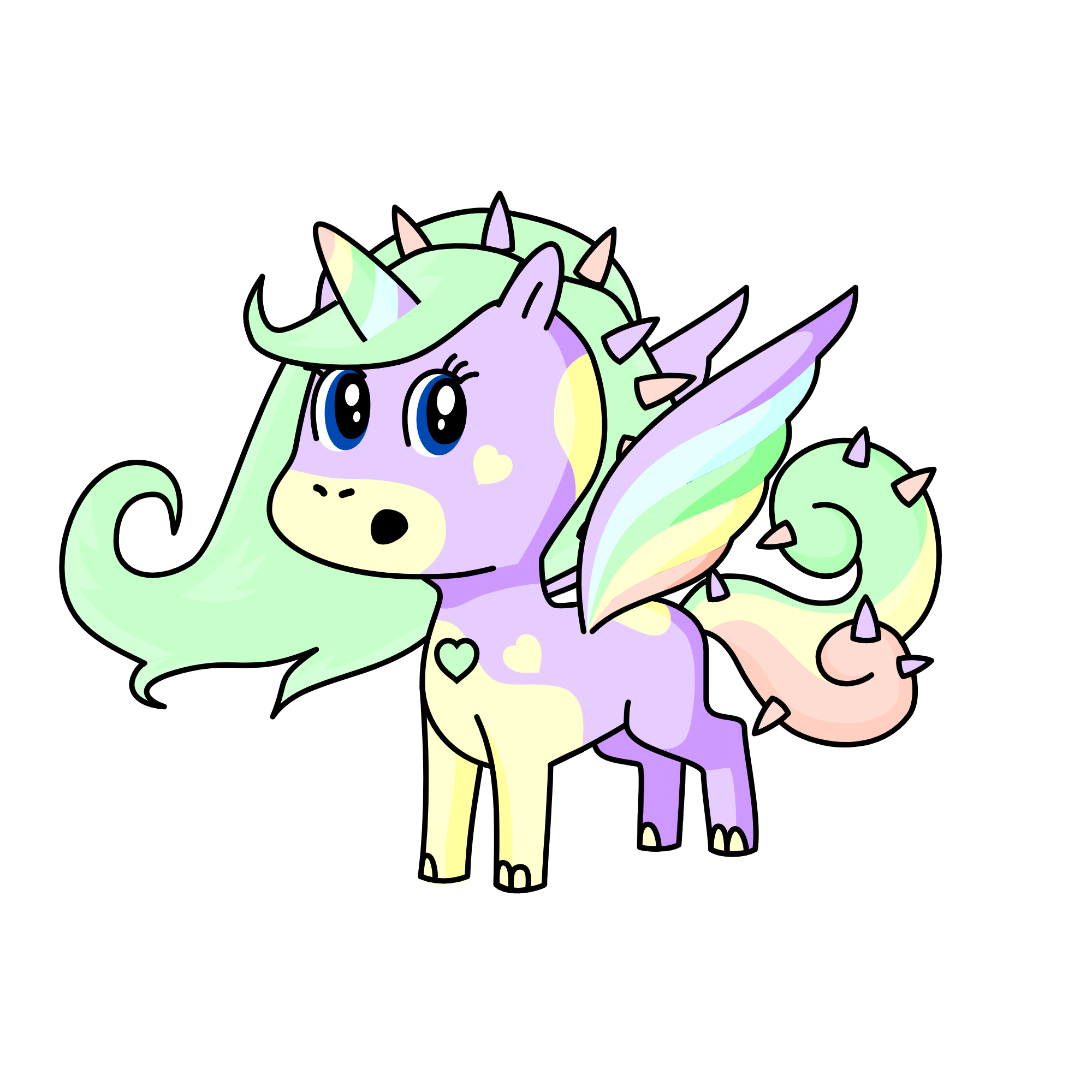 Pastel Newbie2, the unicorn