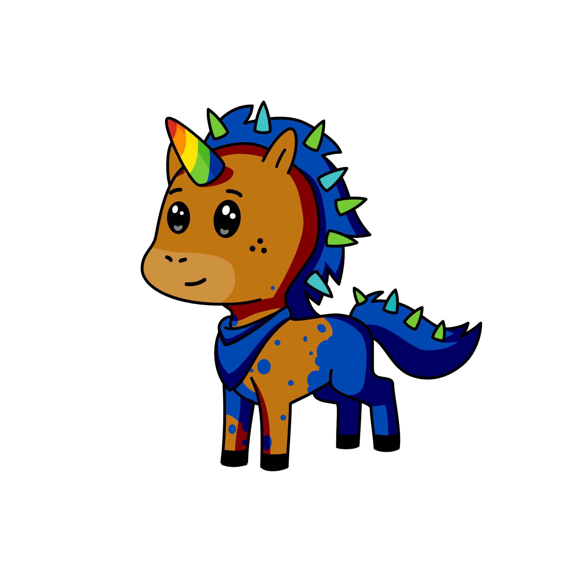 Blue Brownie, the unicorn