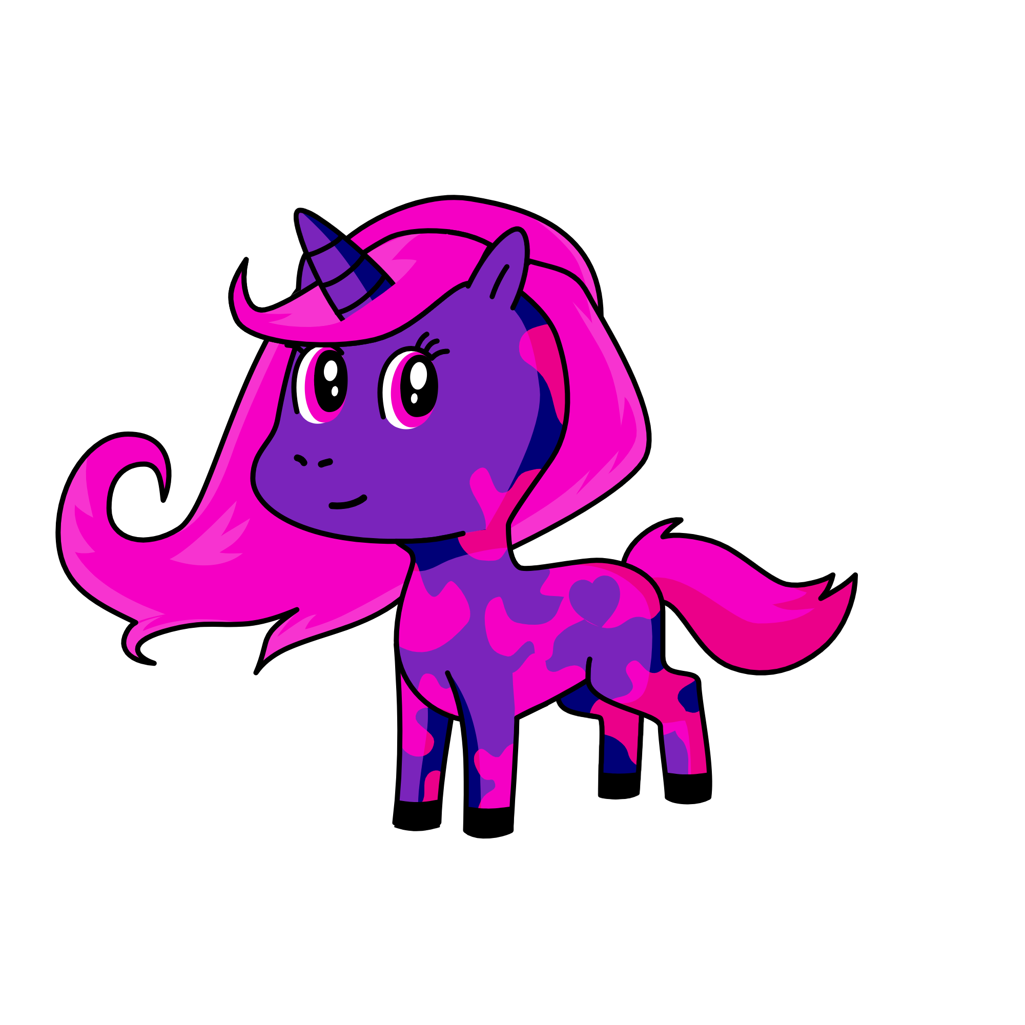 purple, the unicorn