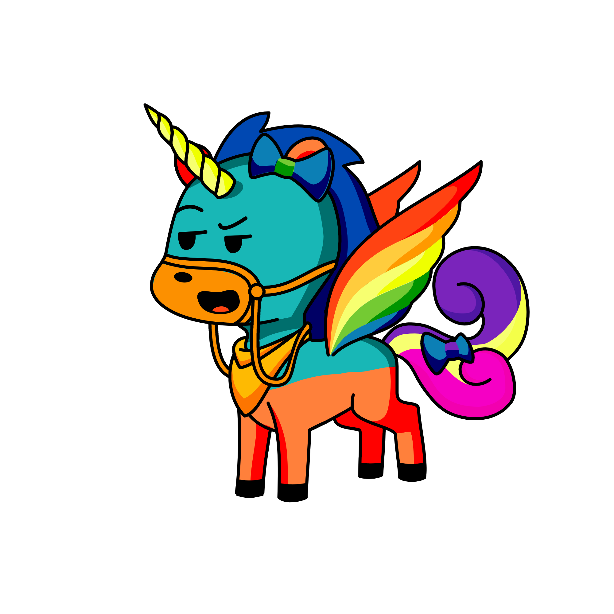 messy, the unicorn