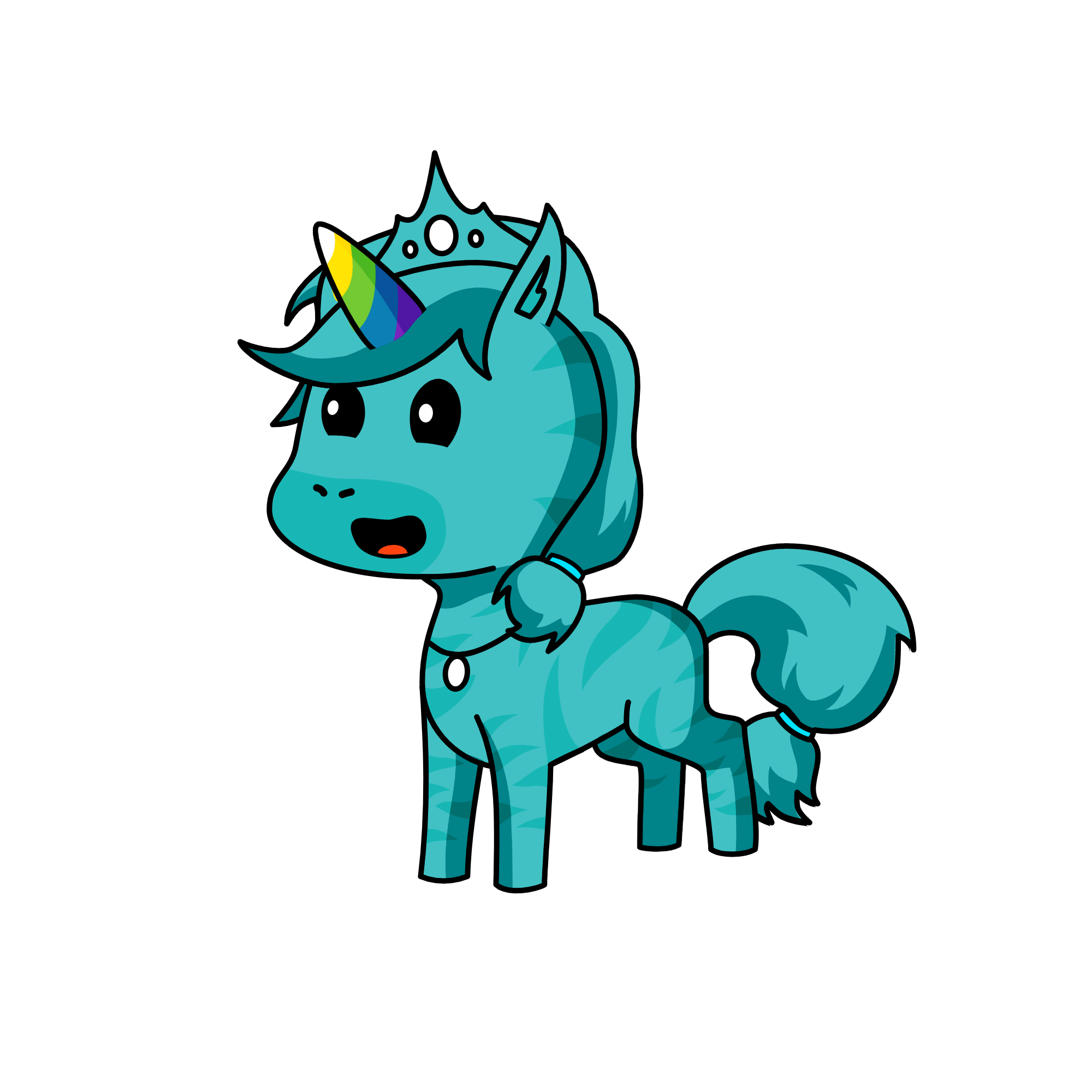 blue, the unicorn