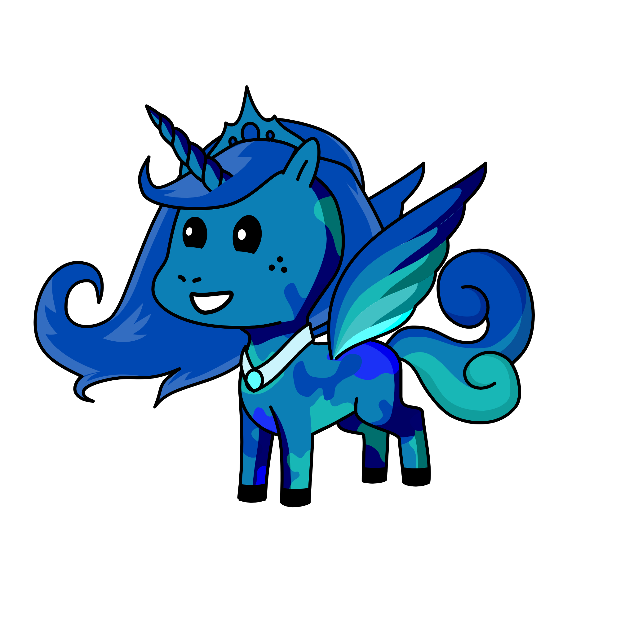 blue, the unicorn