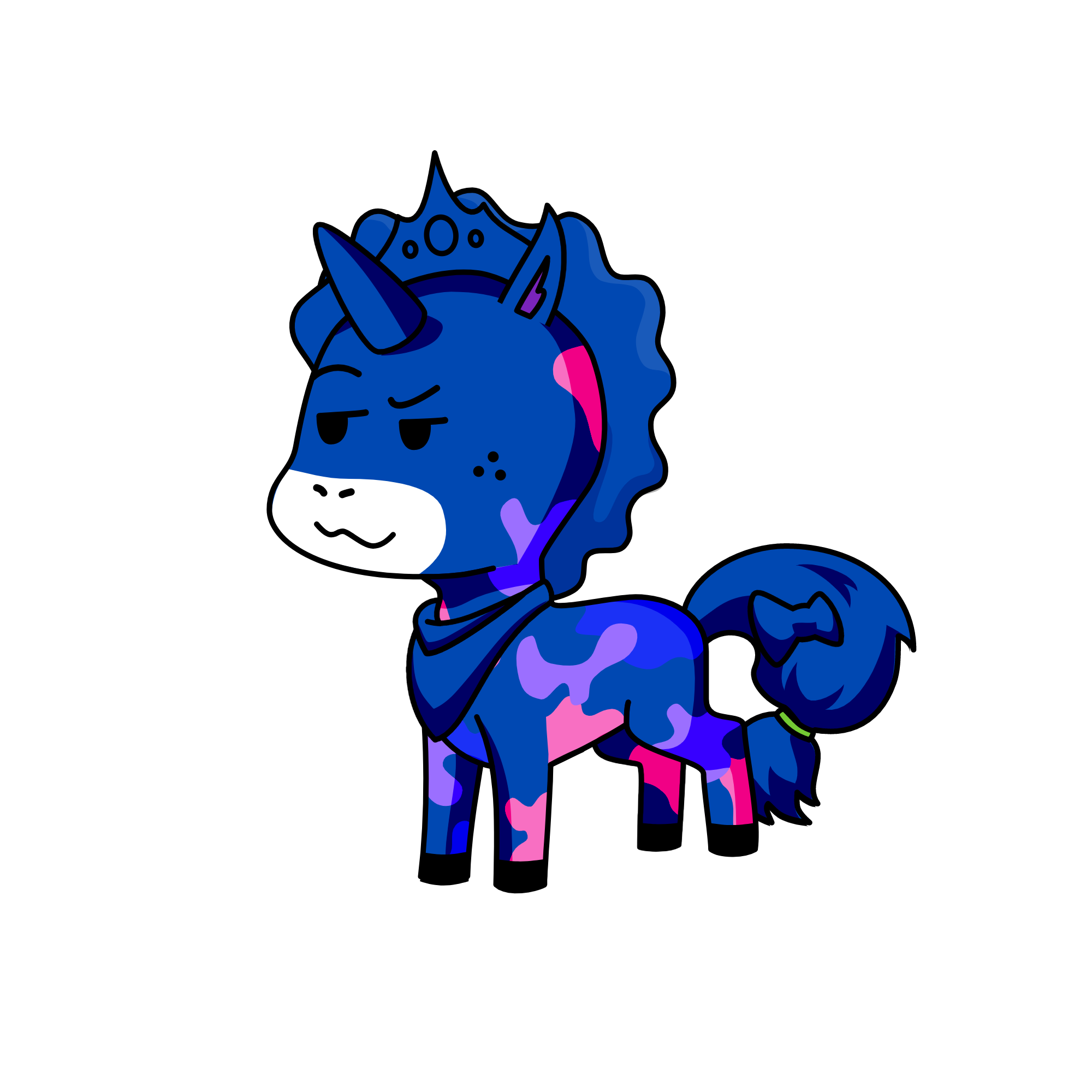 blue, the unicorn