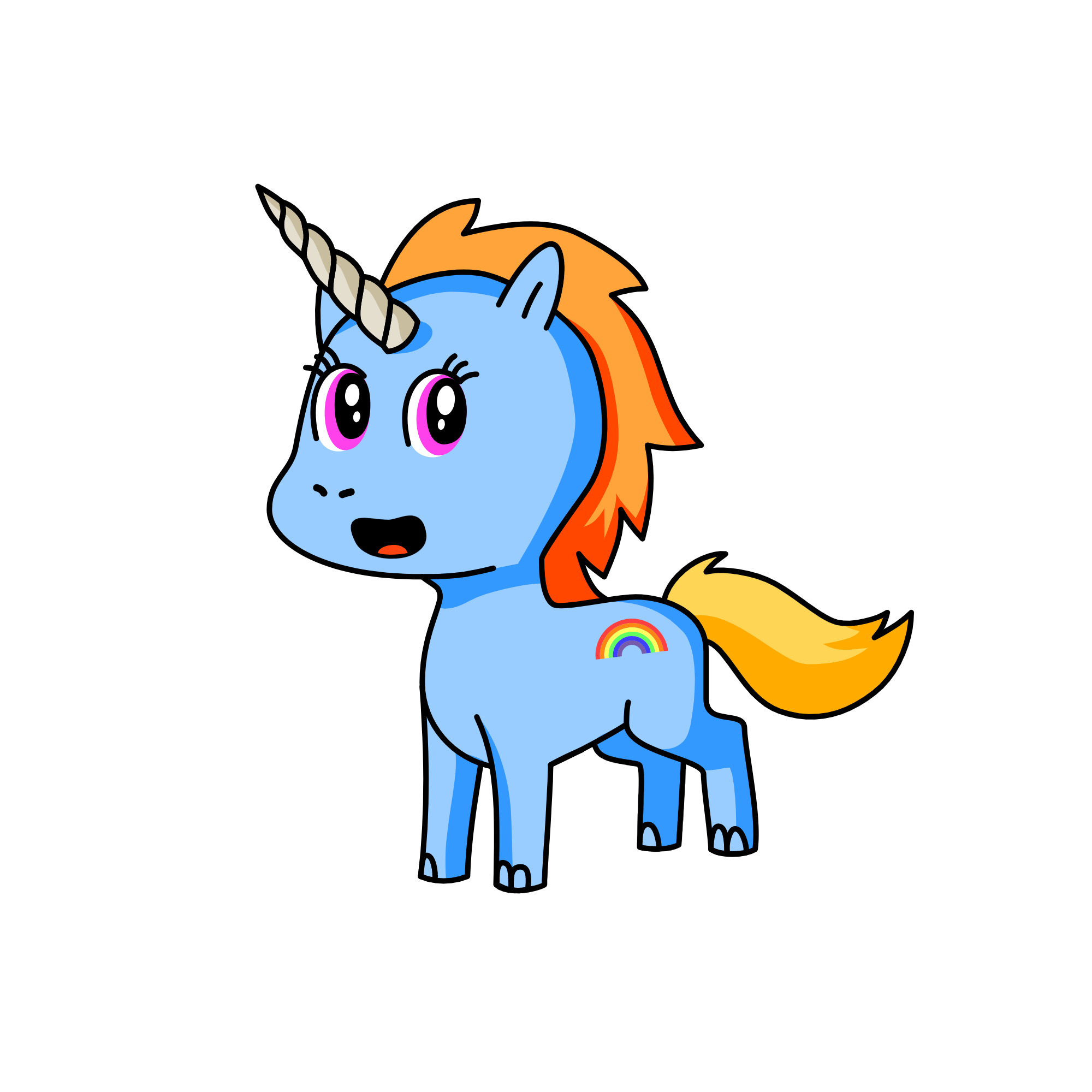 Rainbow Dash, the unicorn
