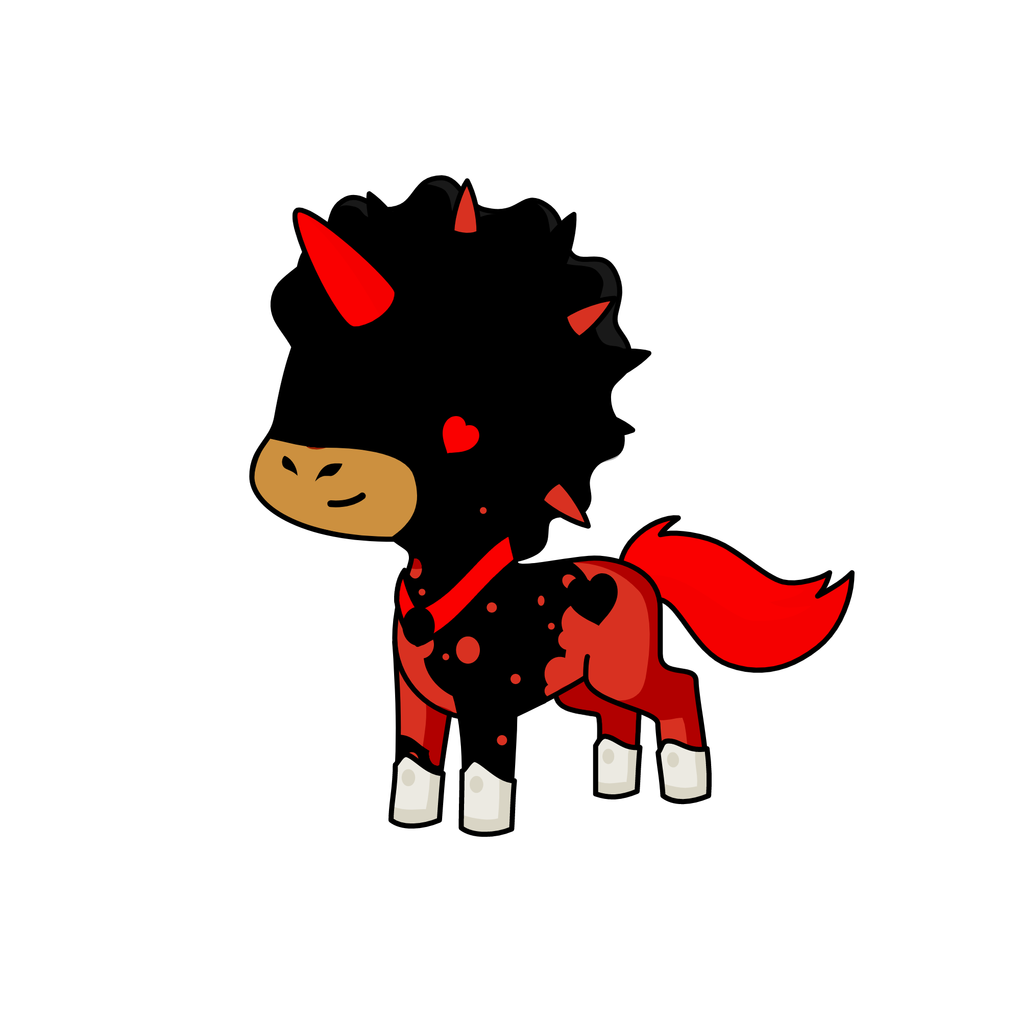 reblack, the unicorn
