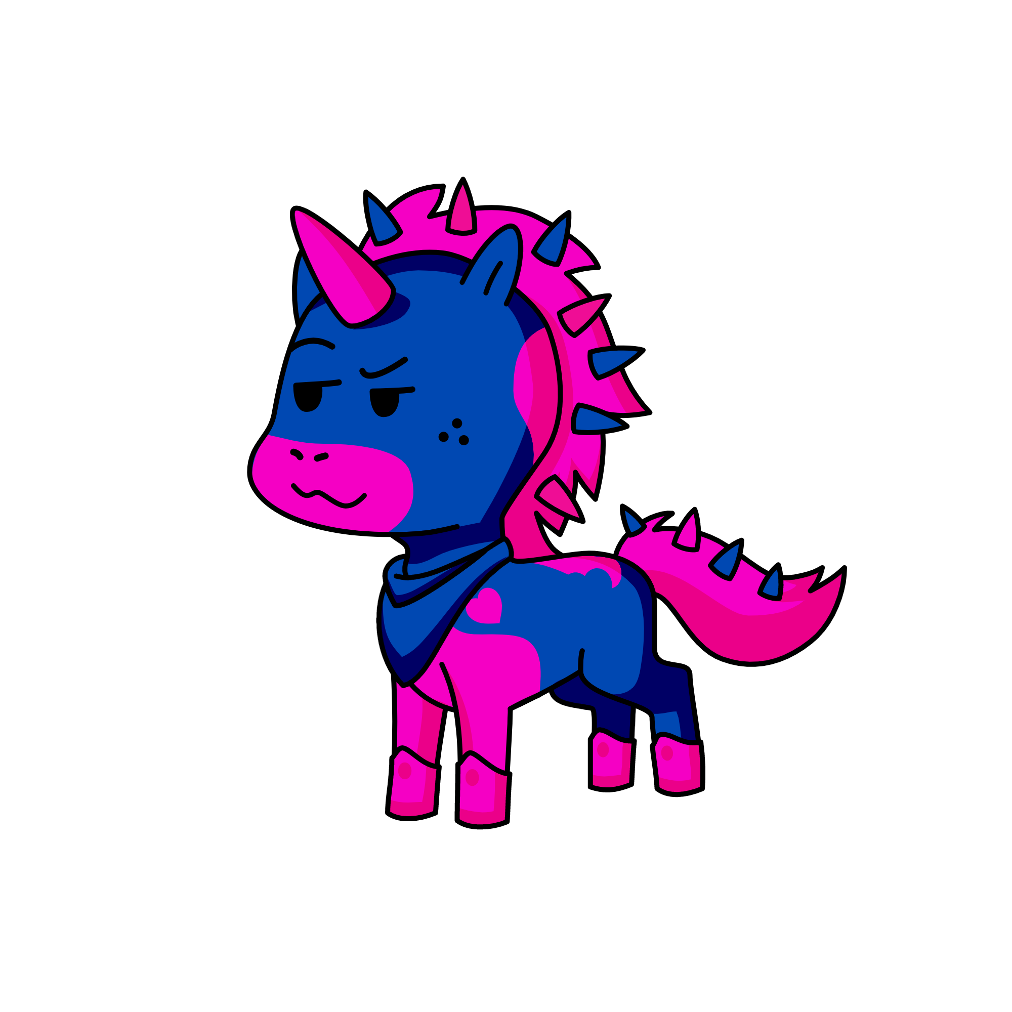 pinblue, the unicorn
