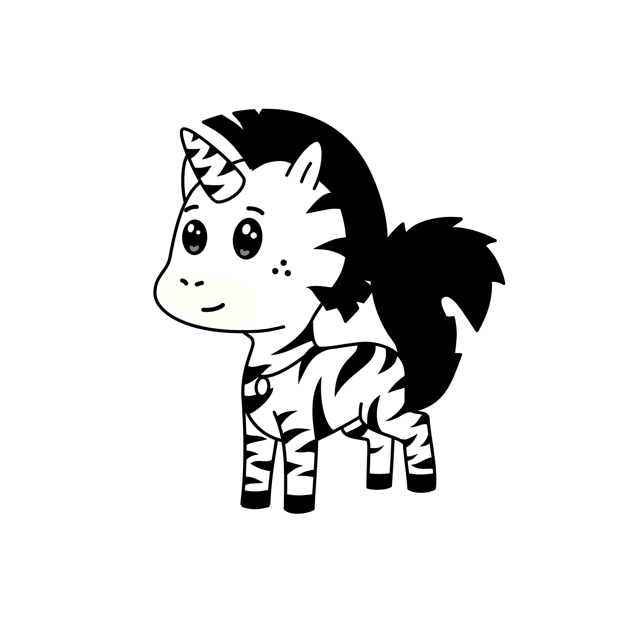 zebra, the unicorn
