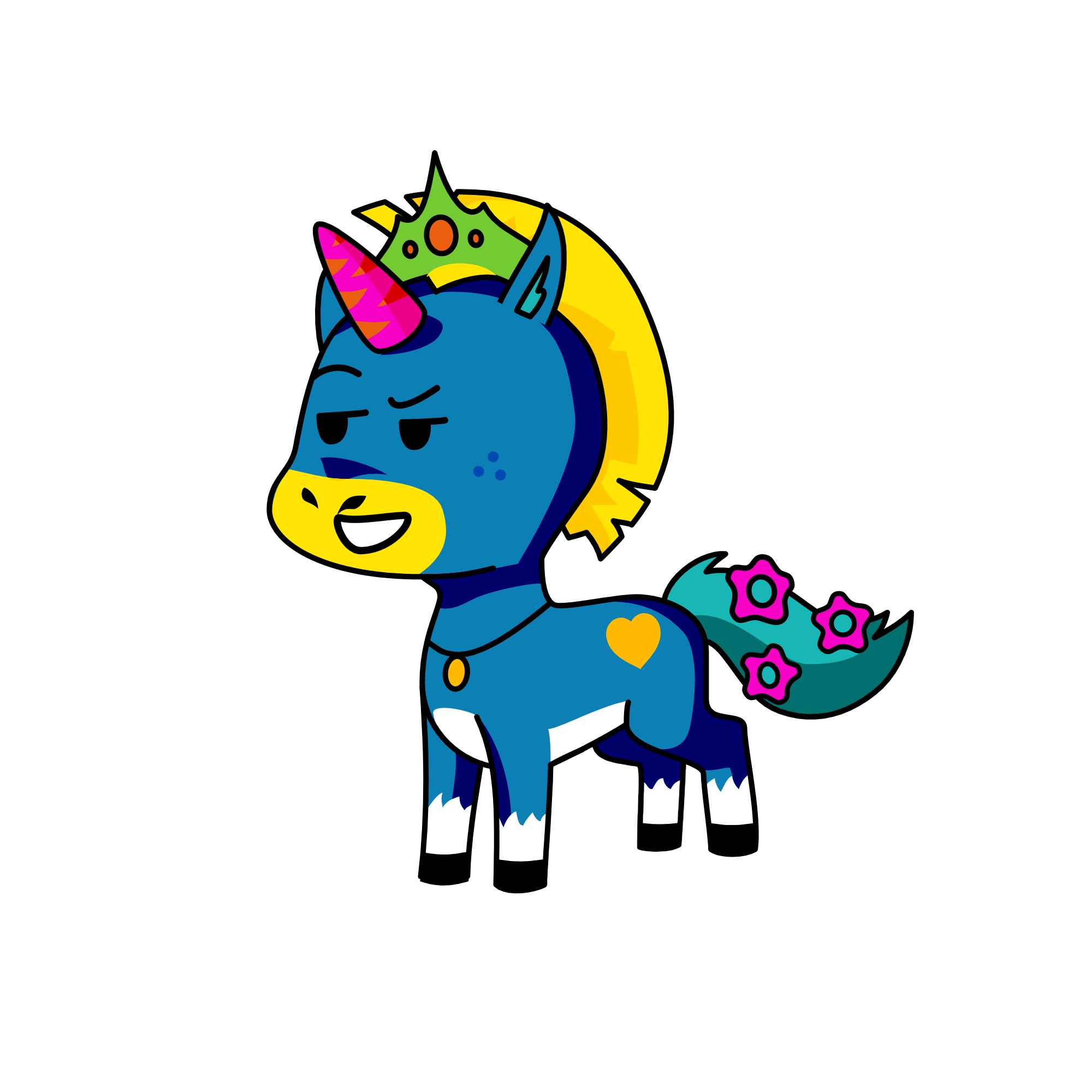 Rainbow, the unicorn