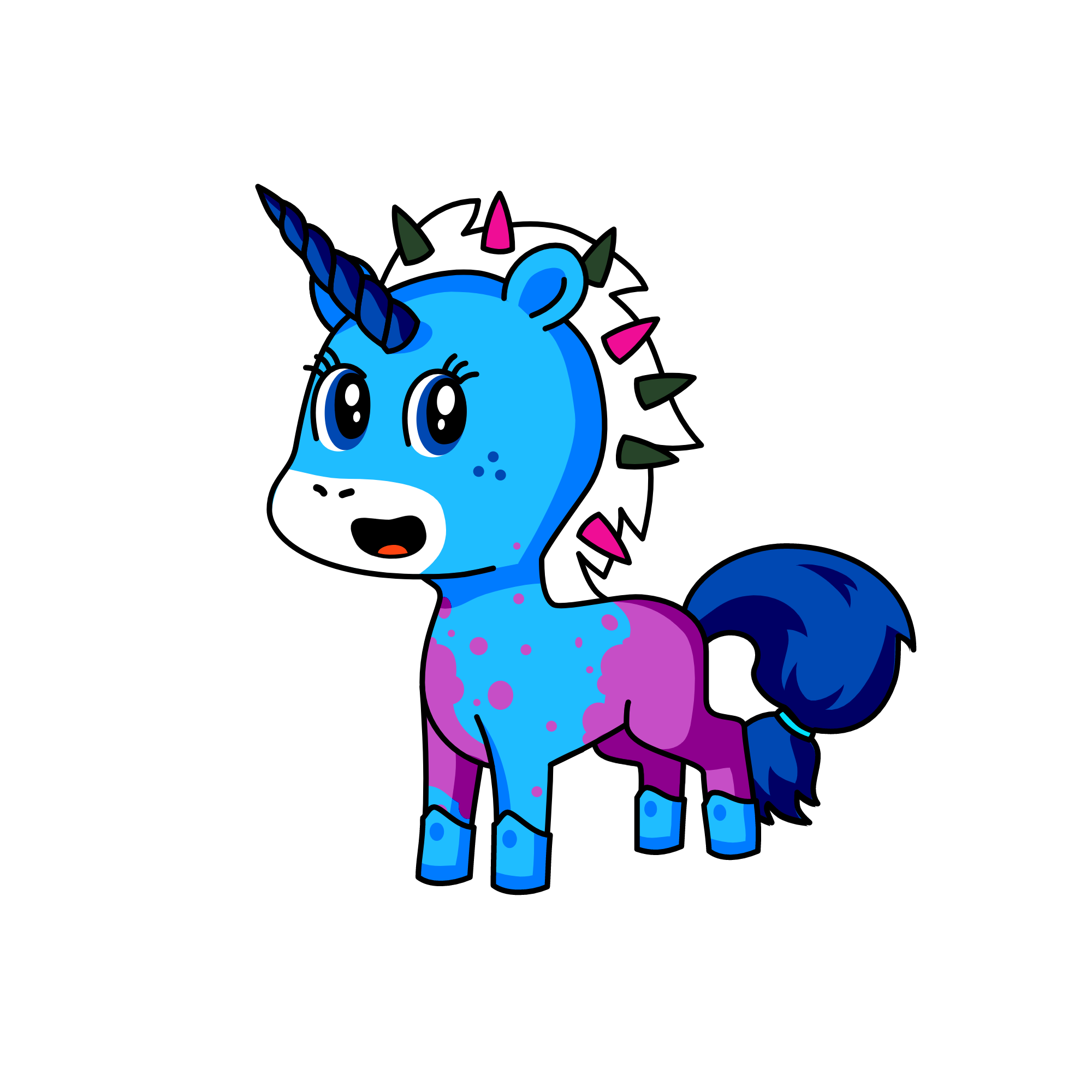 Blue corn, the unicorn
