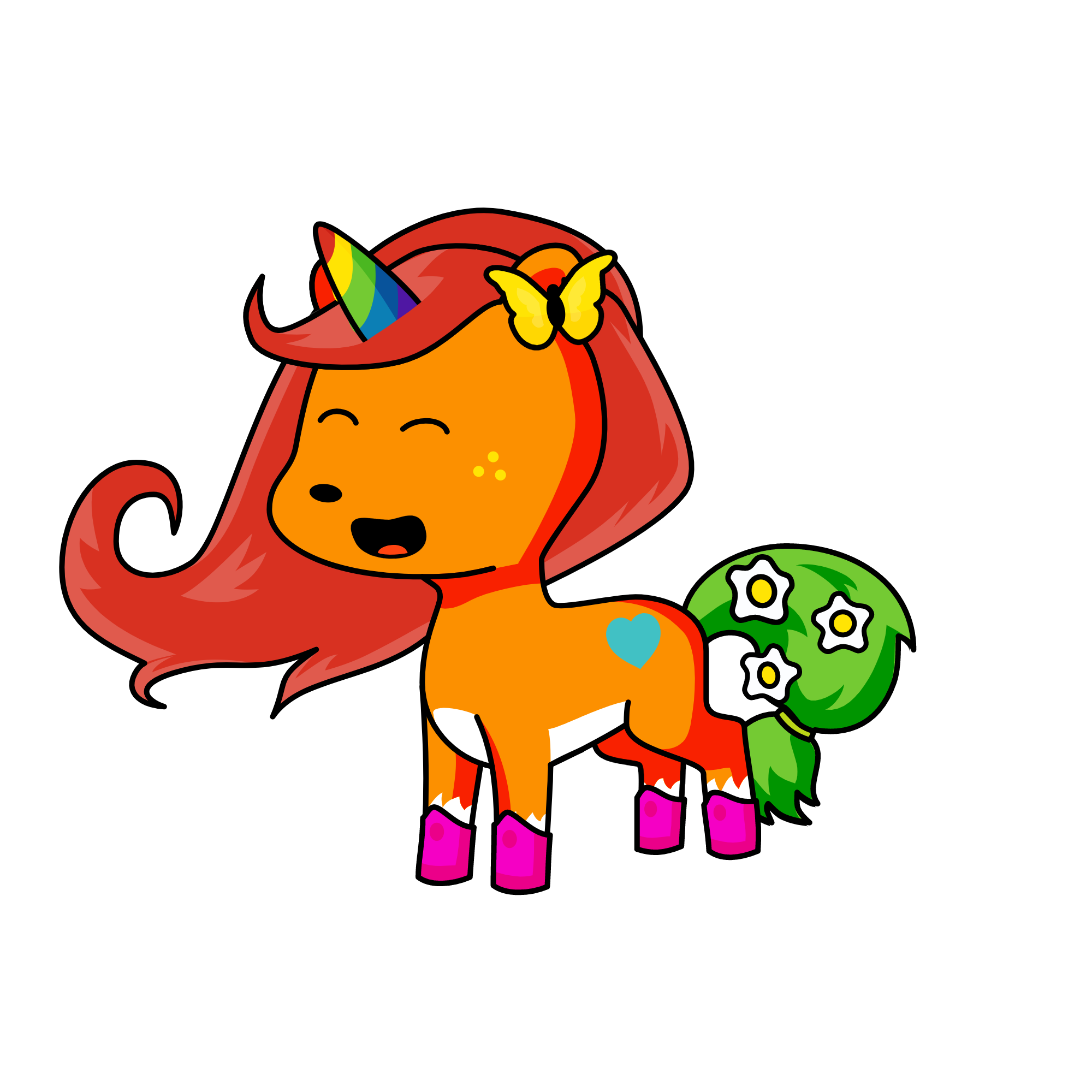 Rainbow, the unicorn