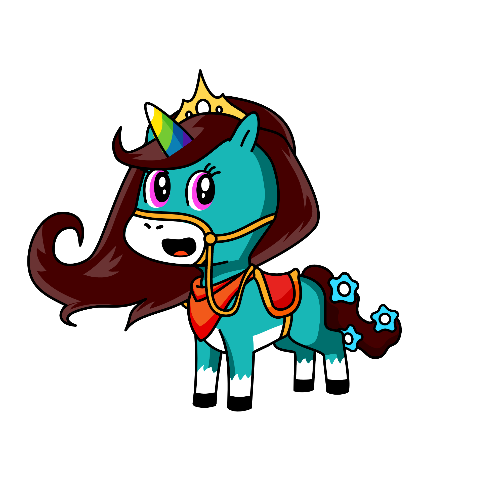 Black night, the unicorn