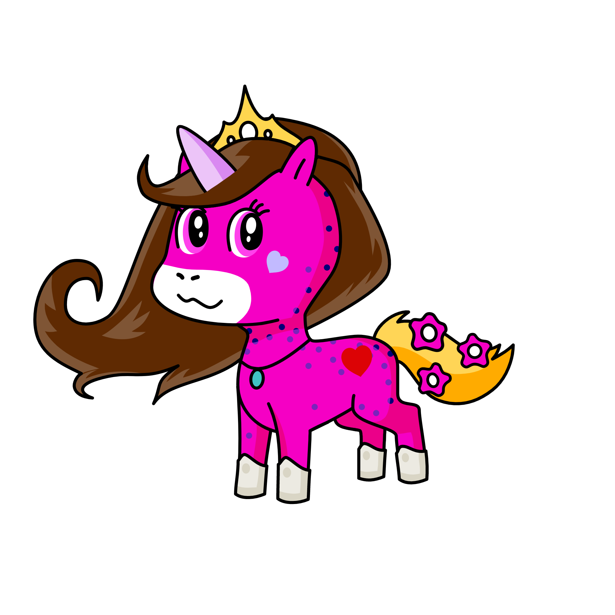 princess pink, the unicorn