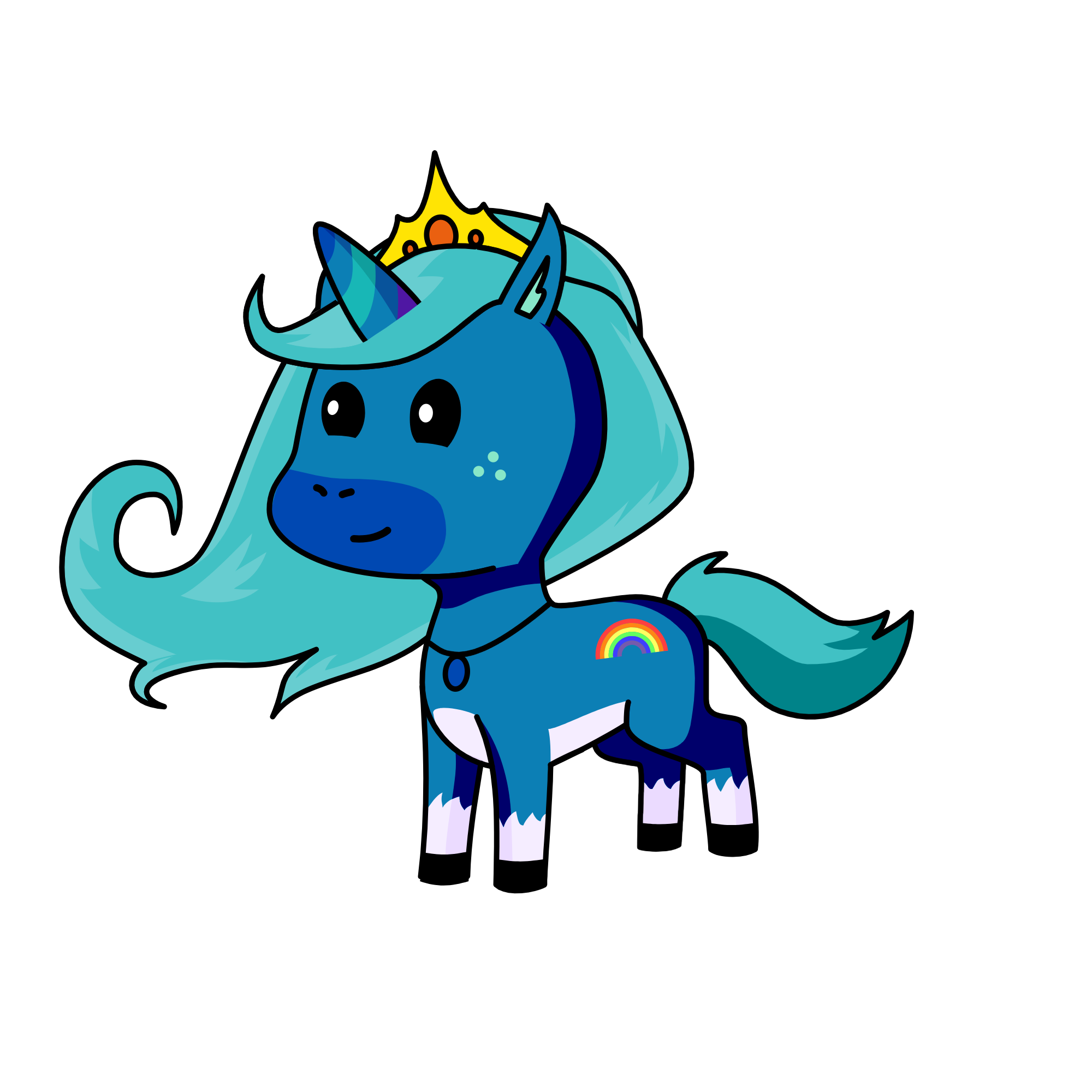 blue, the unicorn