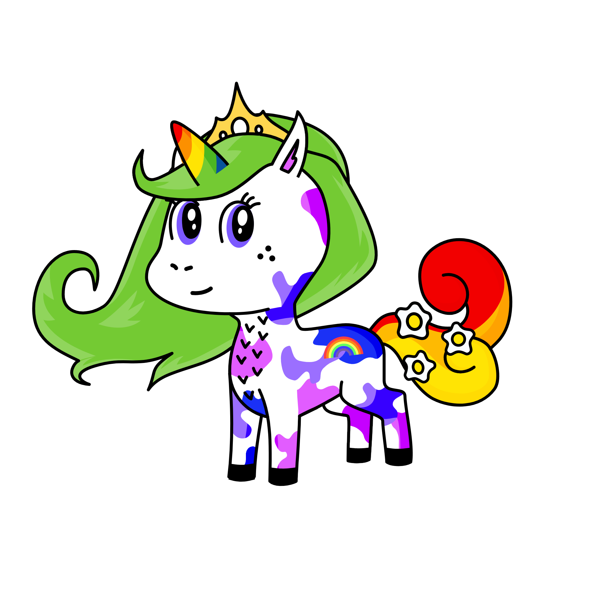 Rainbow, the unicorn