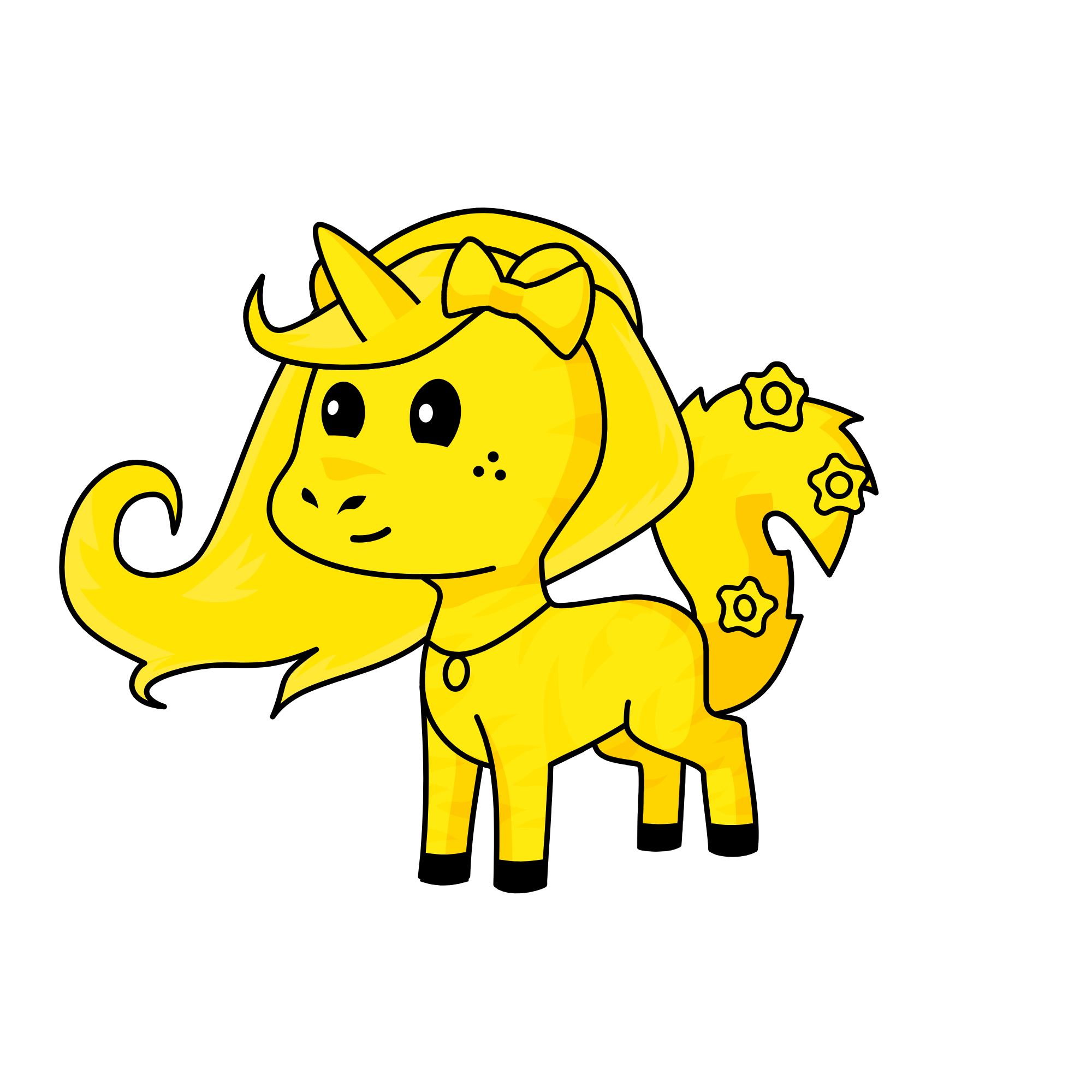 yellow, the unicorn