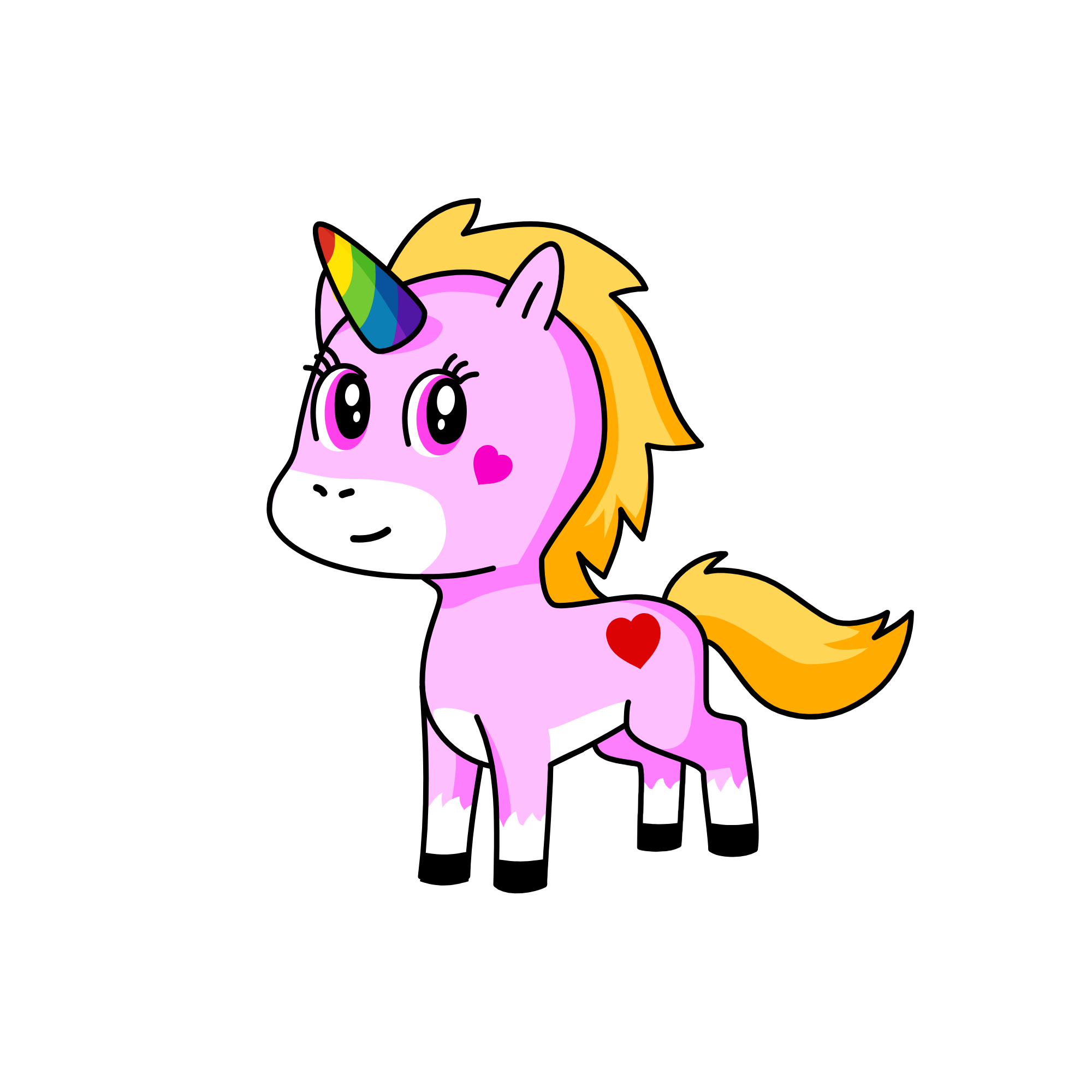 Rainbow, the unicorn