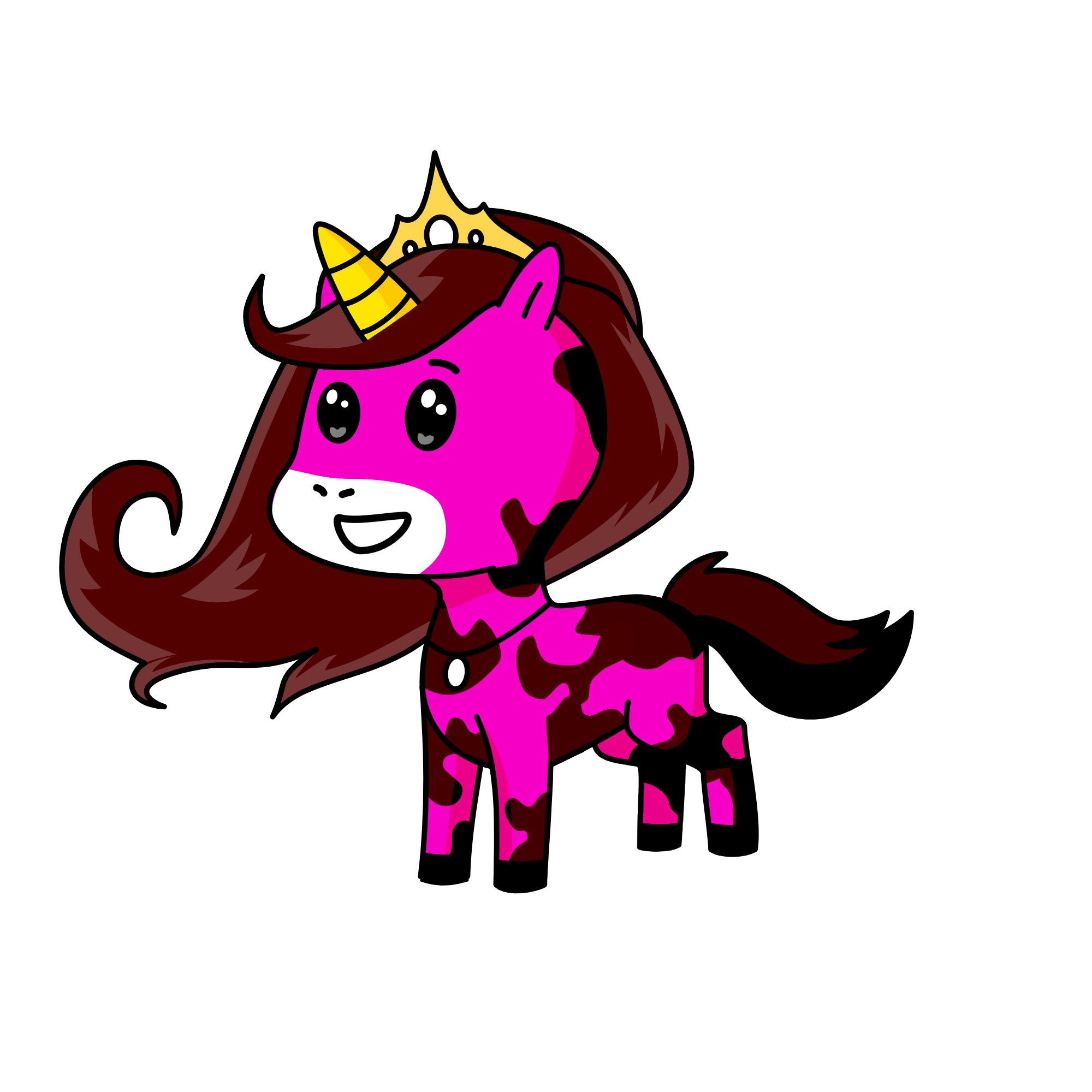 chocolate cupcake, the unicorn