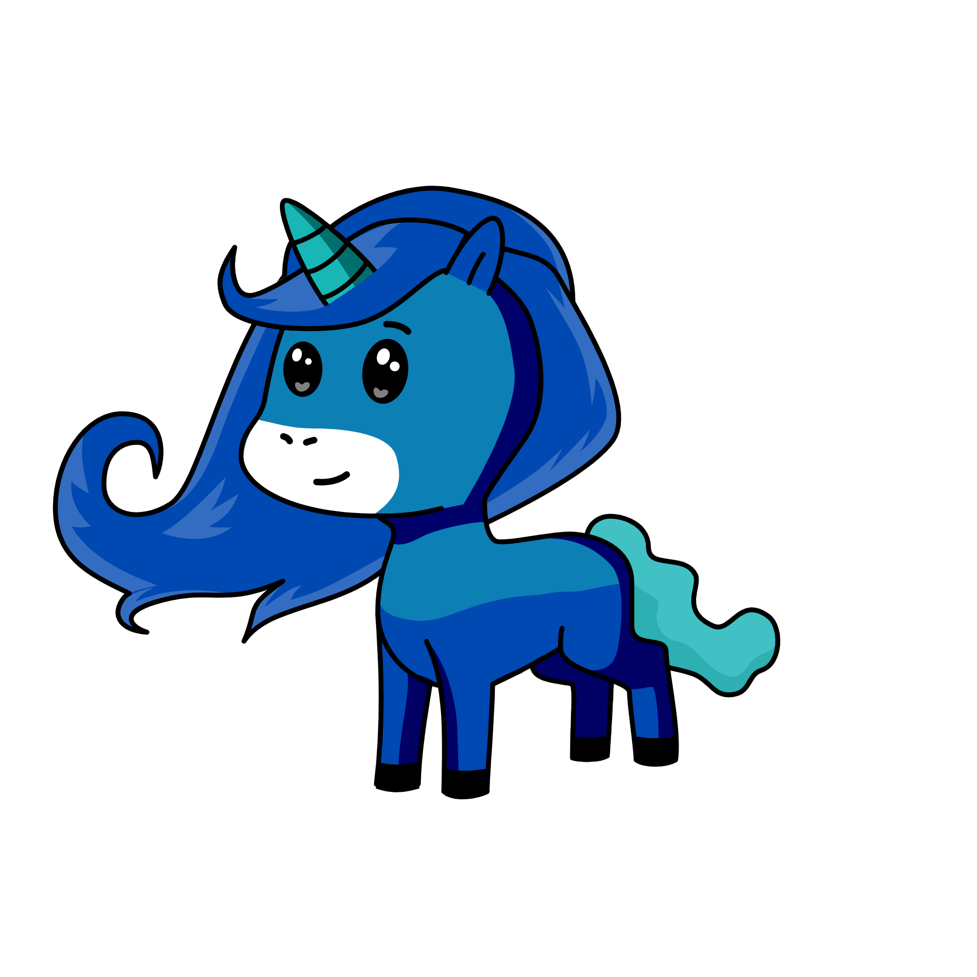 blue light, the unicorn