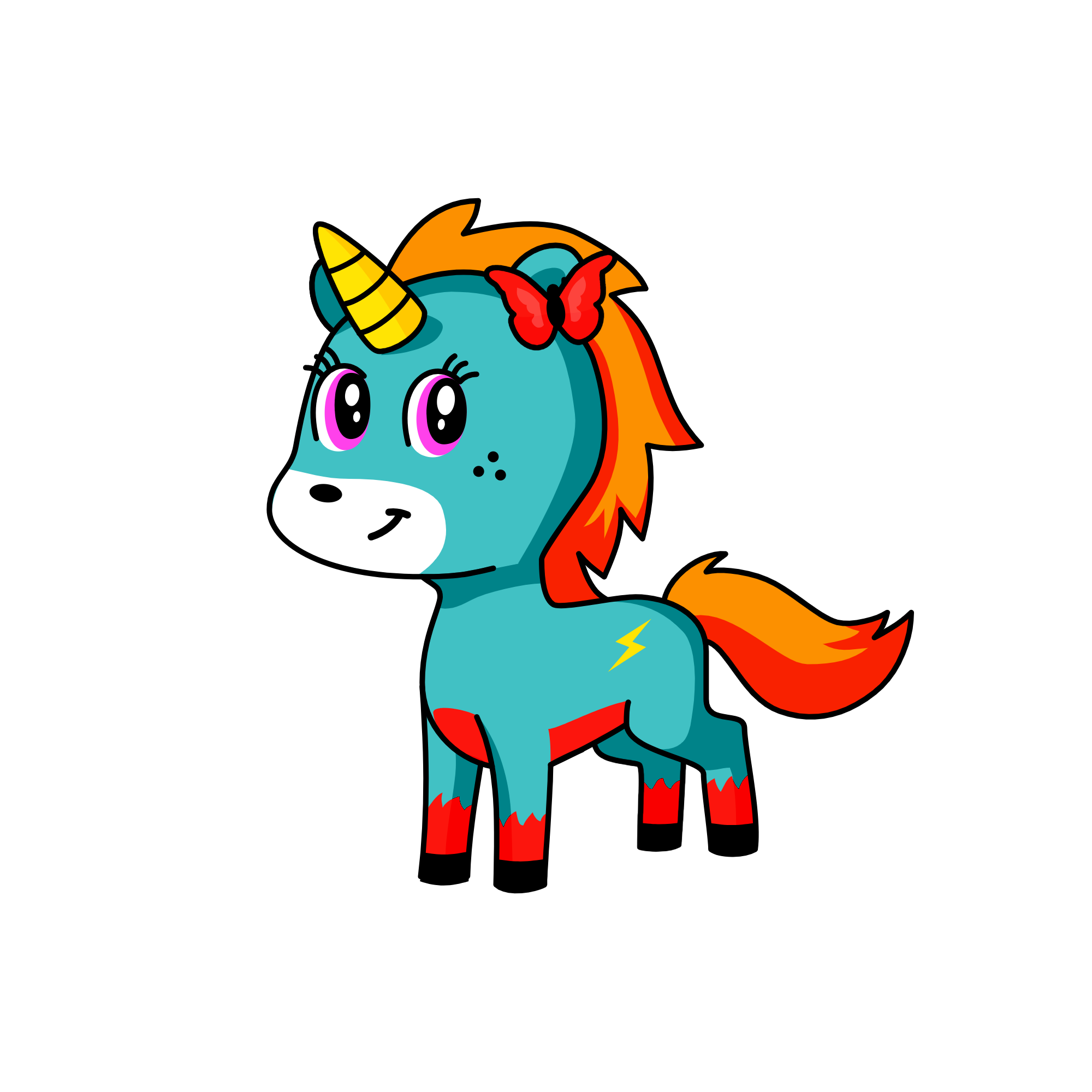 cute everest, the unicorn
