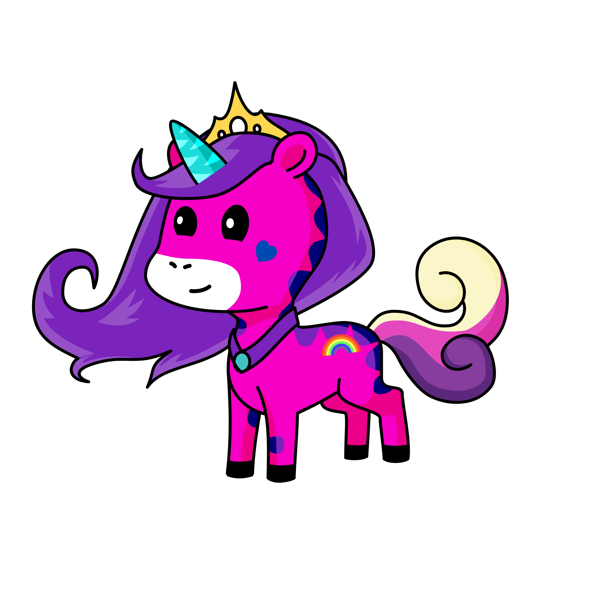pink pony, the unicorn