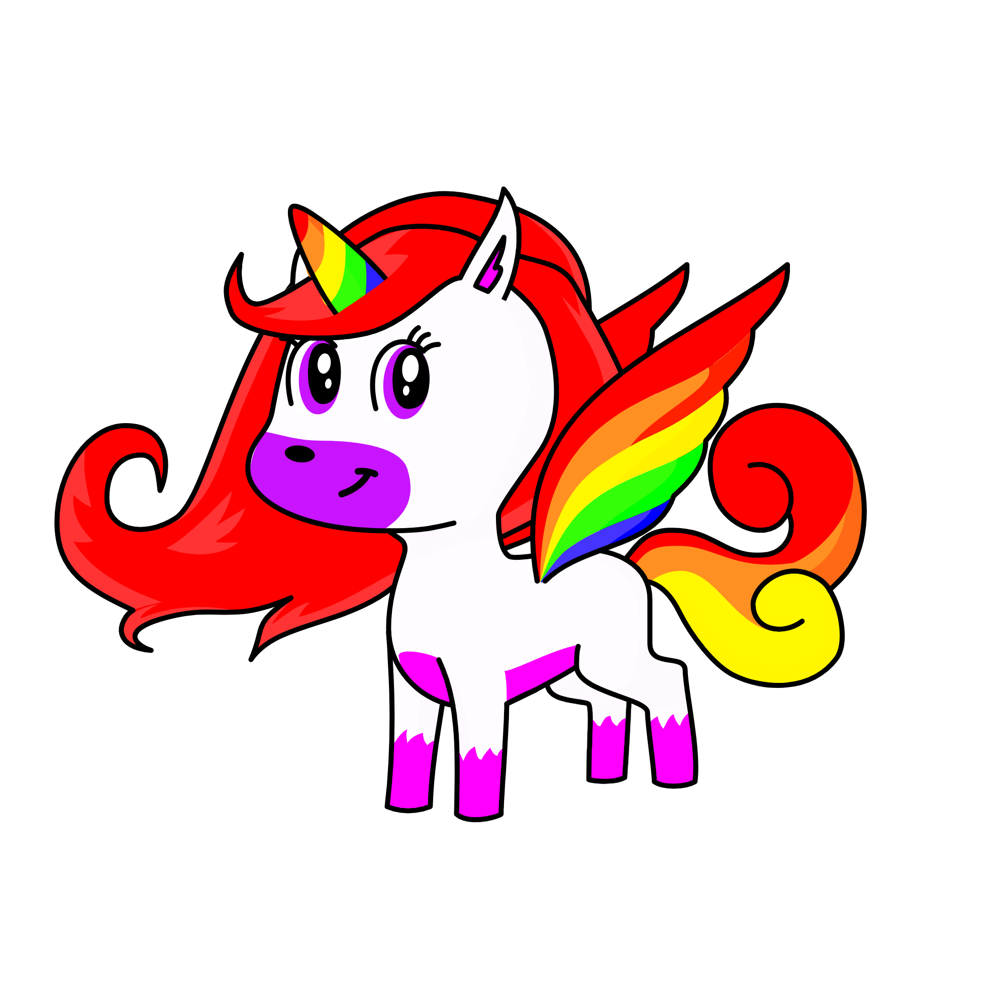 Rainbow, the unicorn