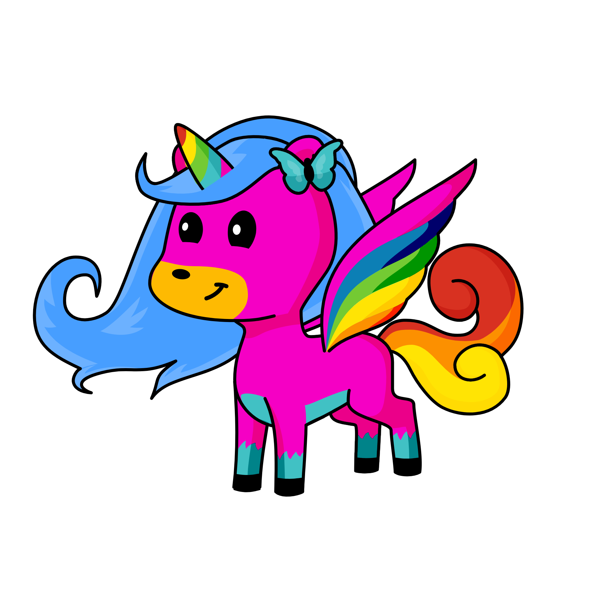 Rainbow, the unicorn