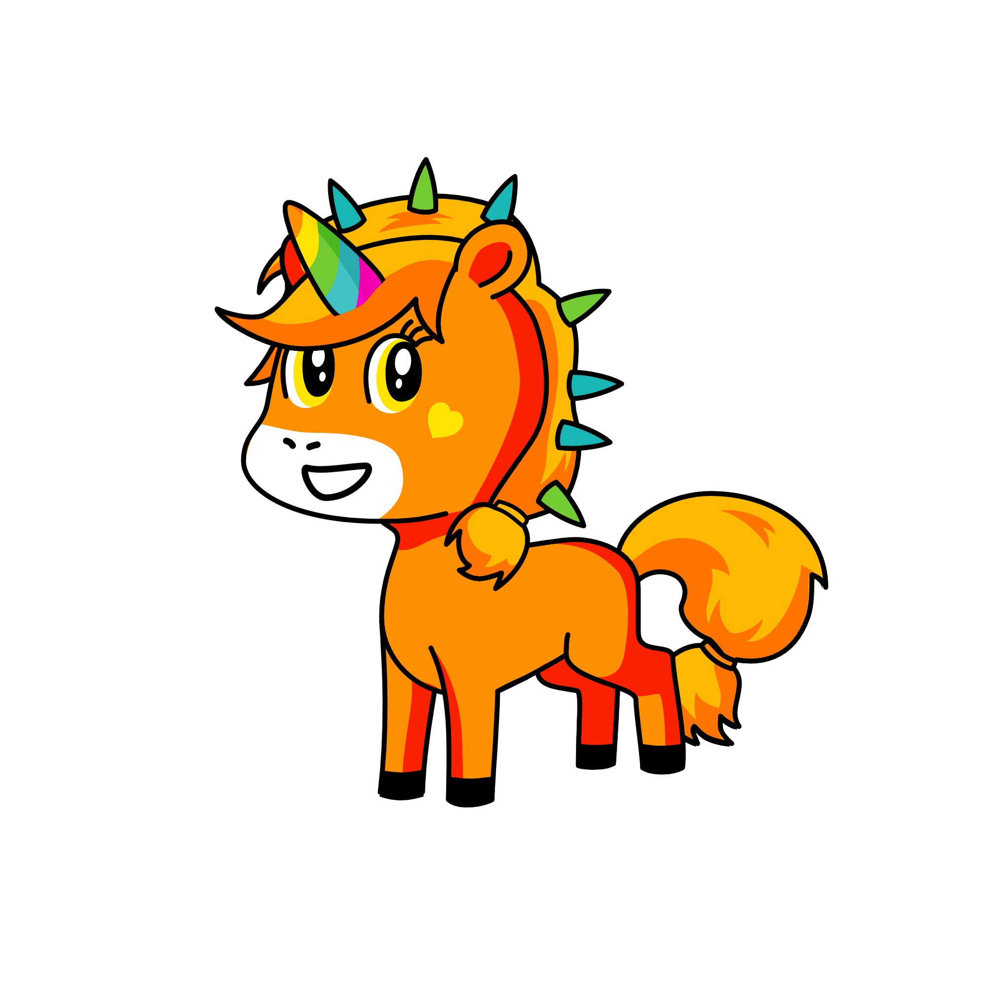 Rainbow, the unicorn