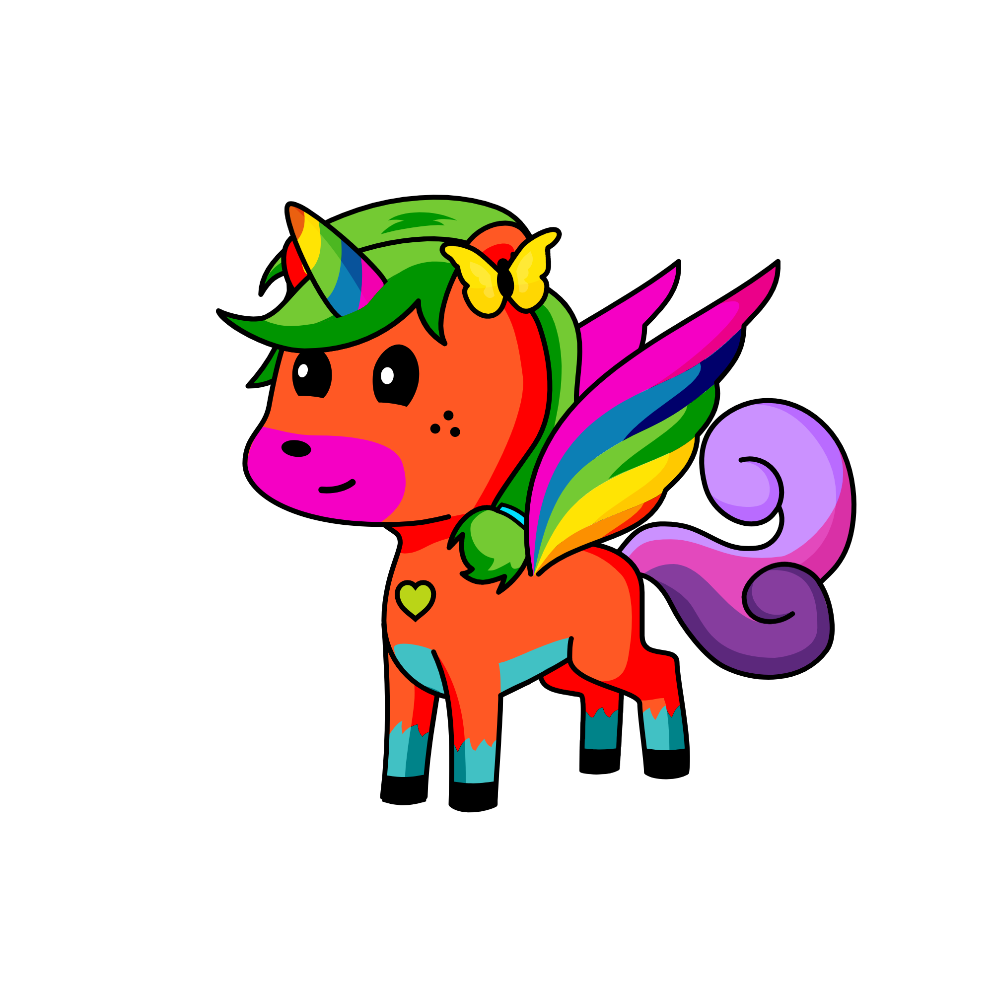 Rainbow junior , the unicorn