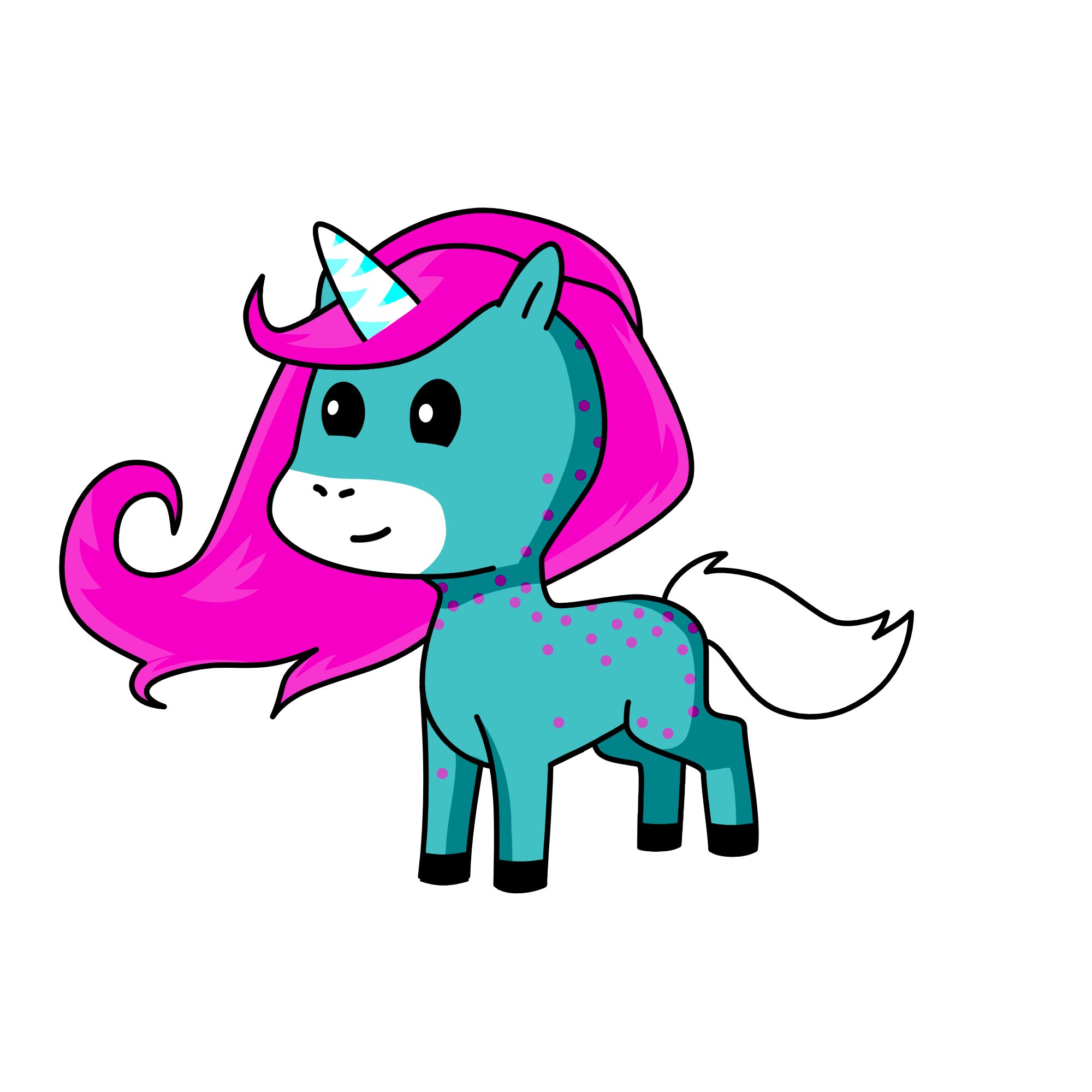 Snow shy, the unicorn