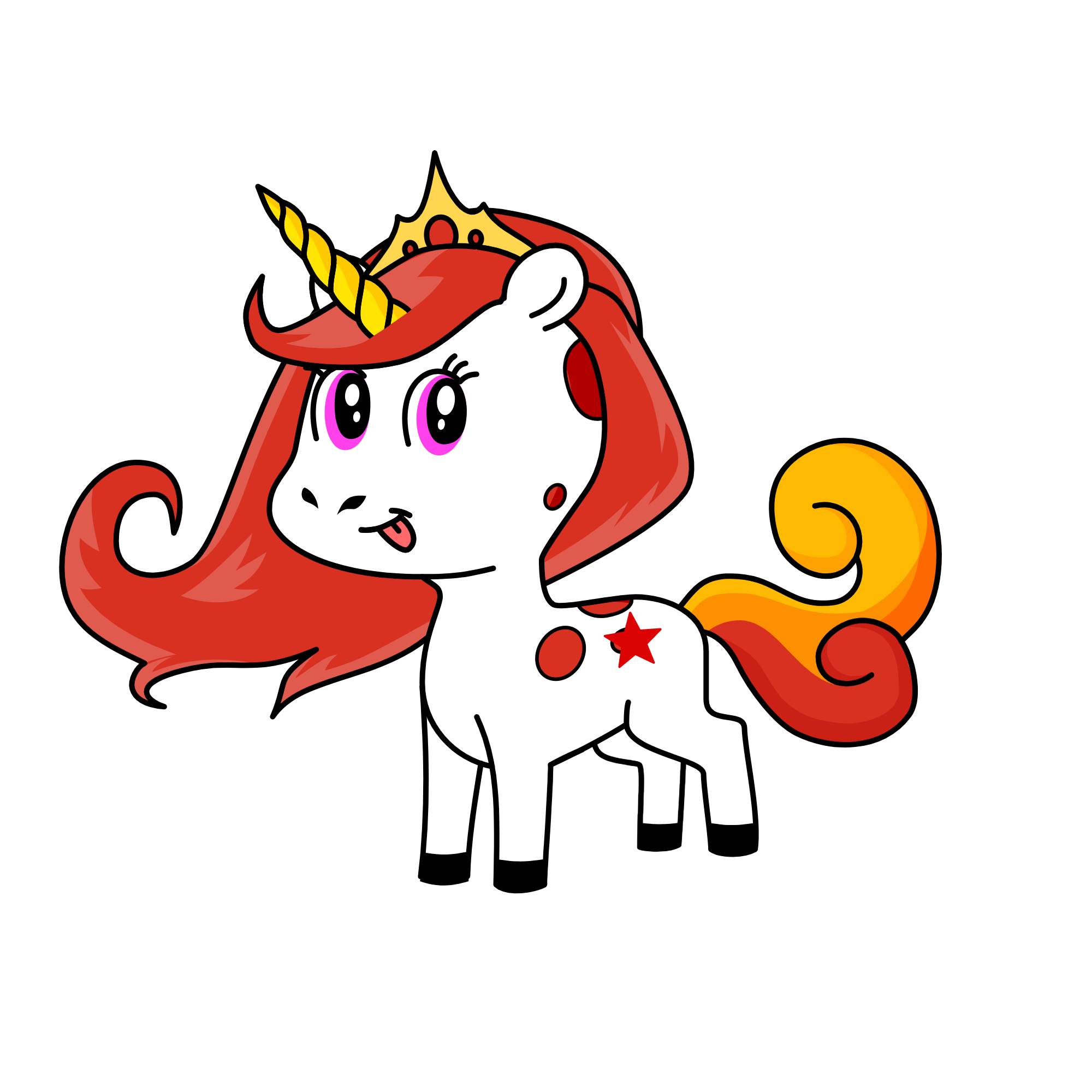 kırmızı, the unicorn