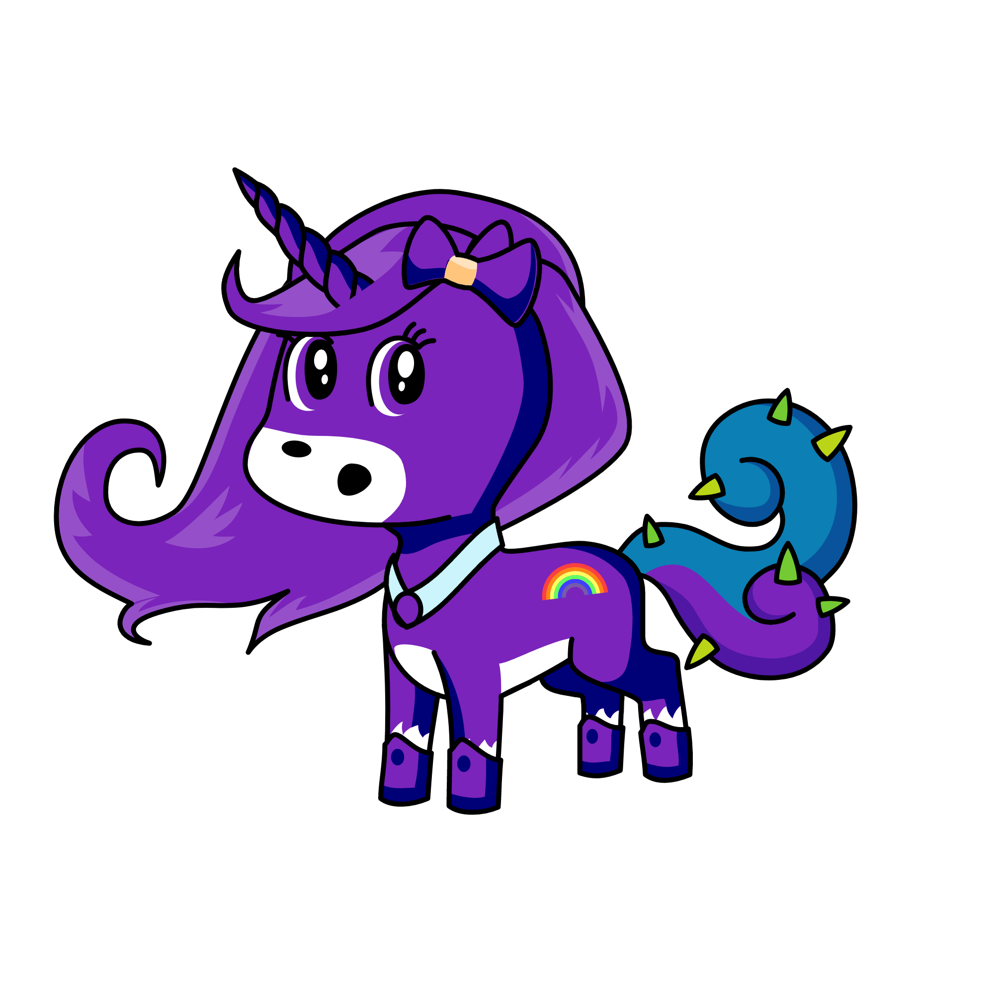 Purple, the unicorn