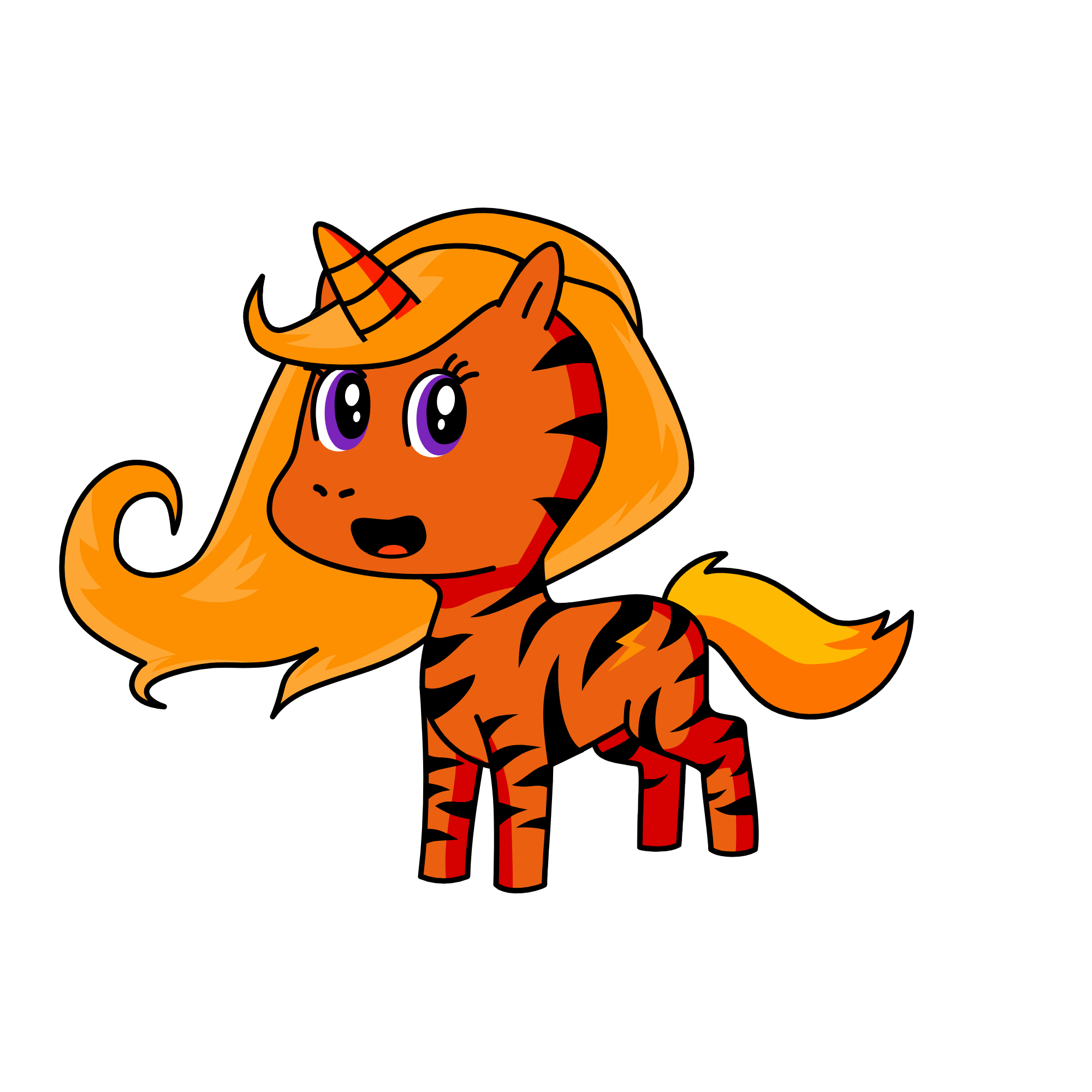 tiger, the unicorn