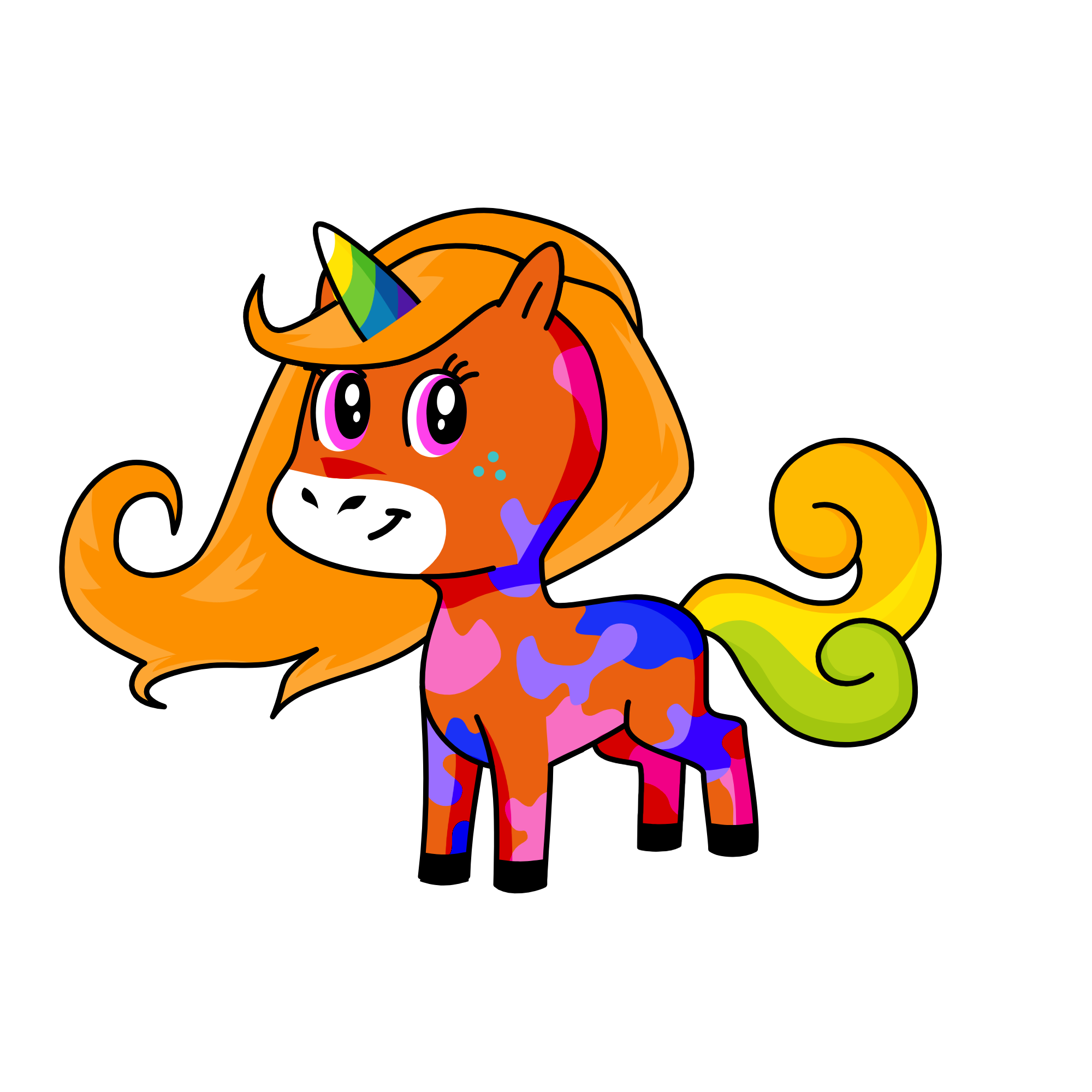 rainbow, the unicorn