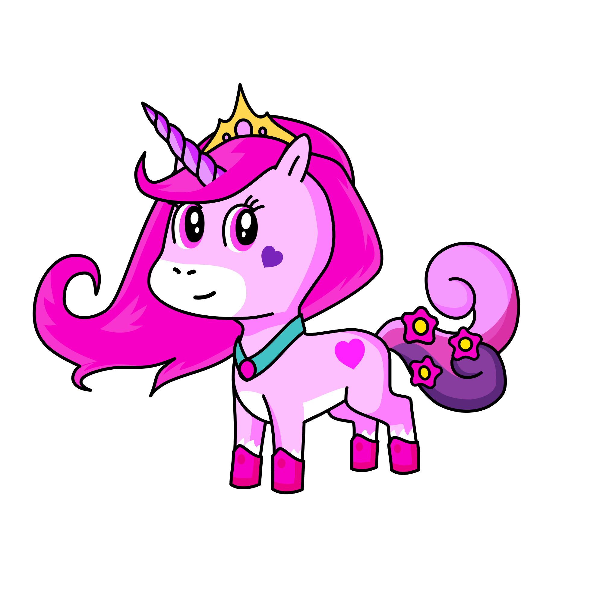 pink queen, the unicorn